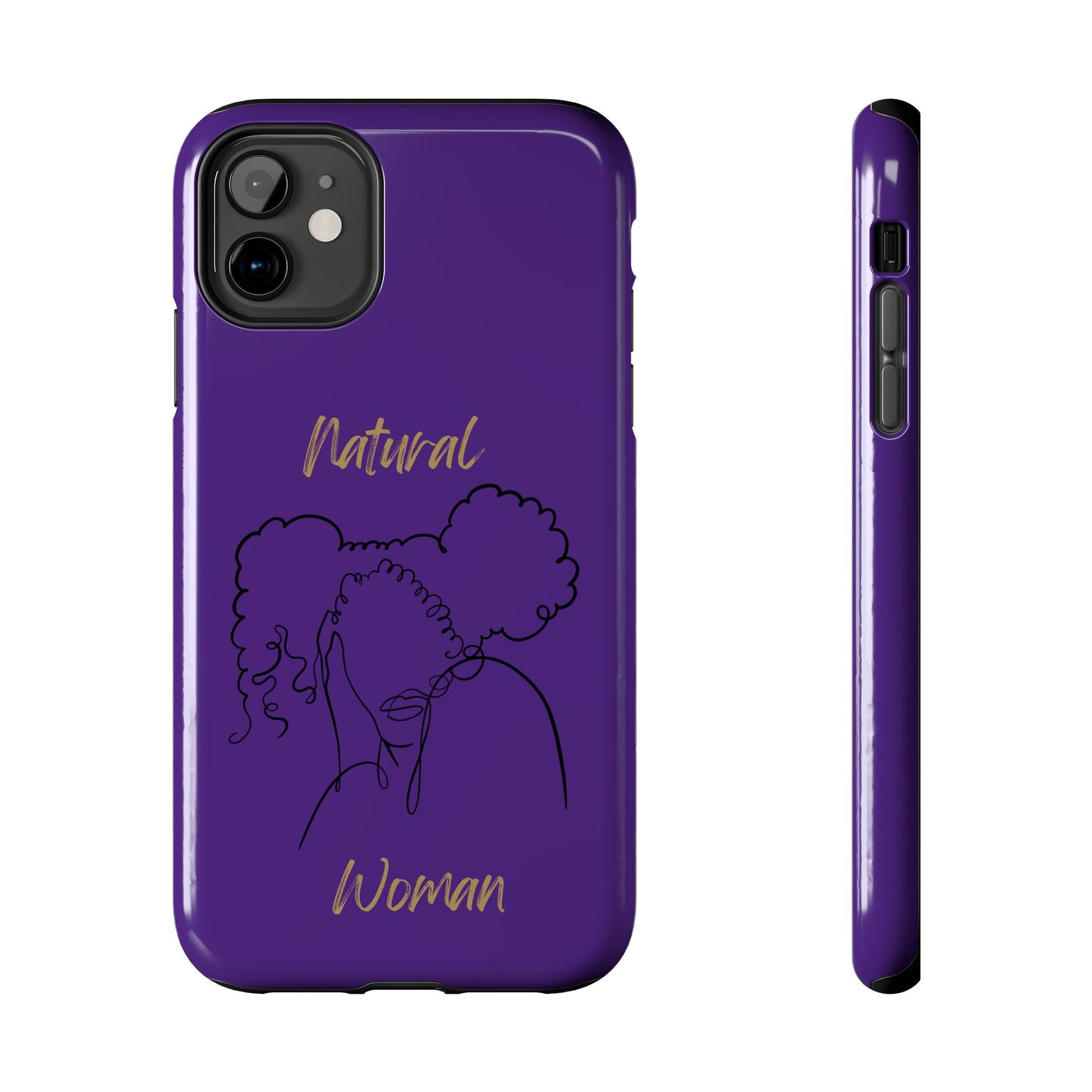 Natural Woman Twin Puffs (BL)Tough Phone Cases PURPLE