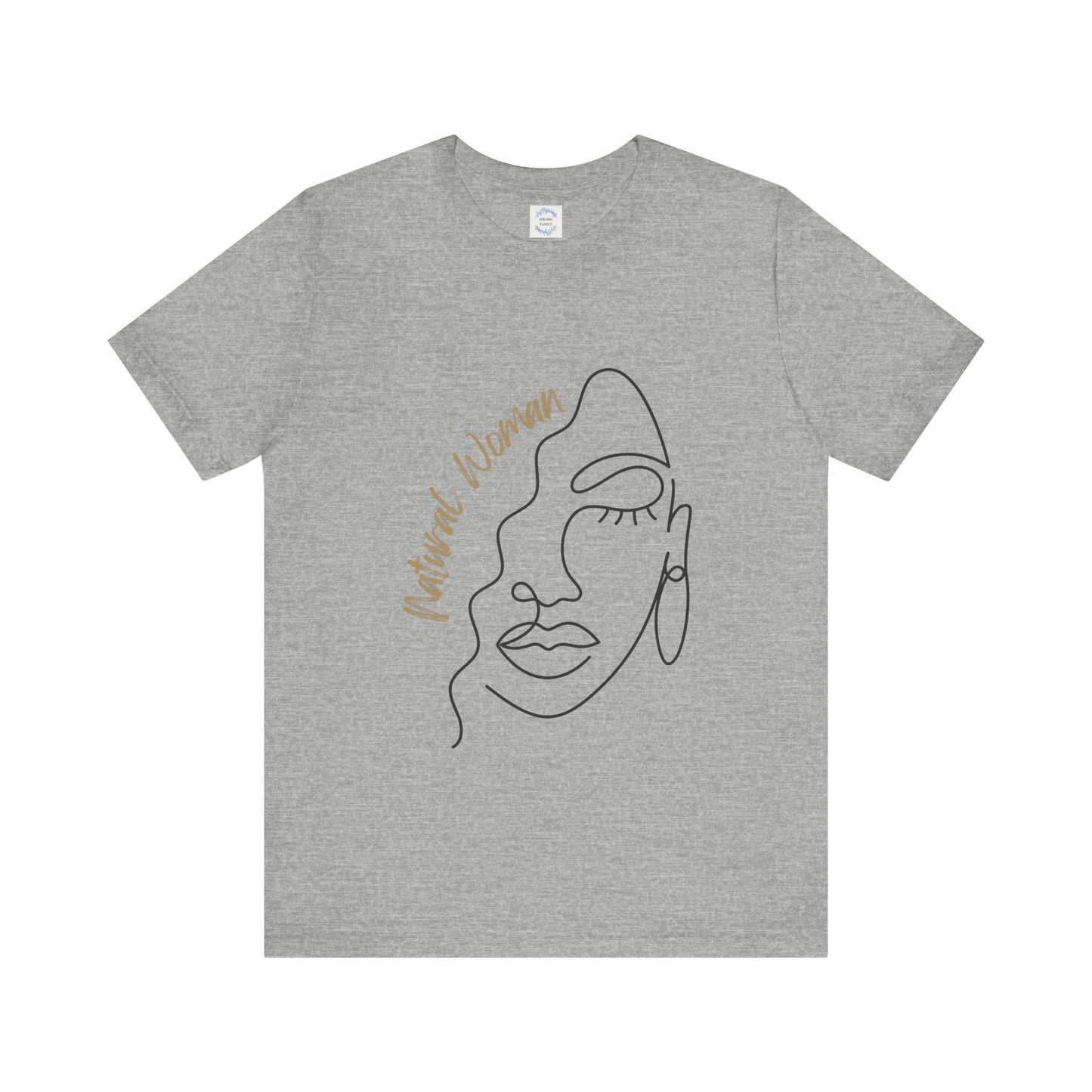 Natural Woman Half Face (BL) Short Sleeve T-Shirt