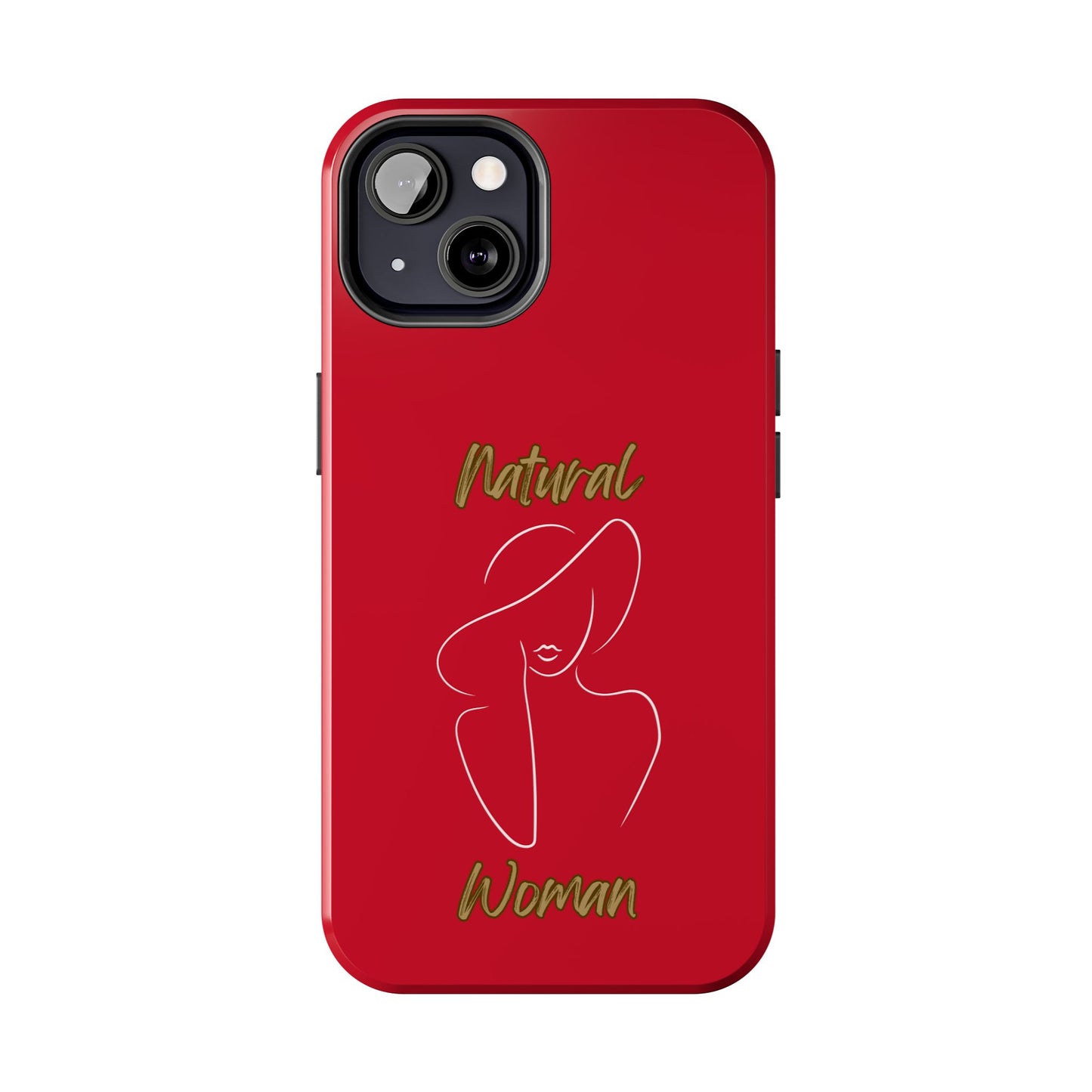 Natural Woman Sun Hat (WL) Tough Phone Cases DARK RED