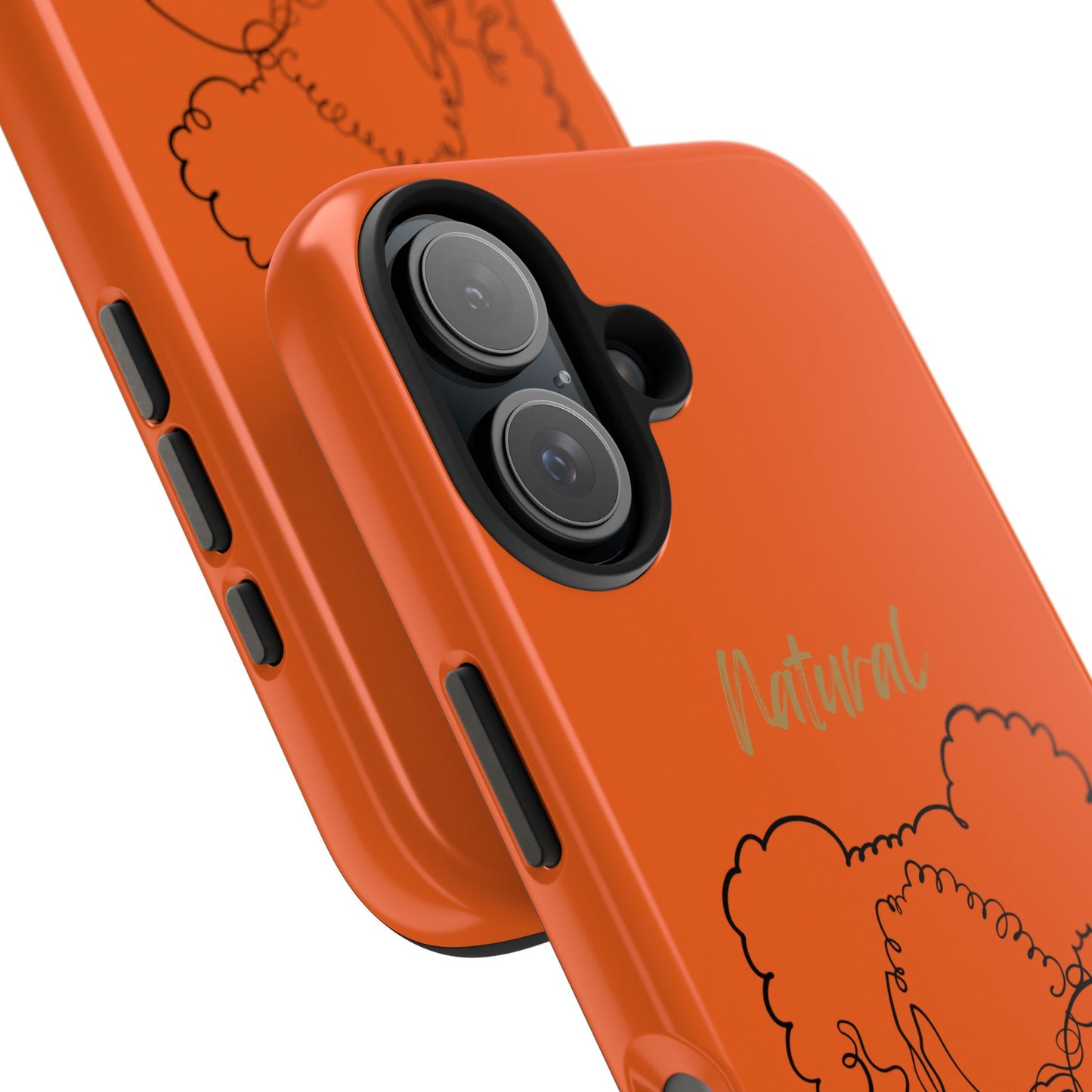 Natural Woman Twin Puffs (BL) Tough Phone Cases ORANGE