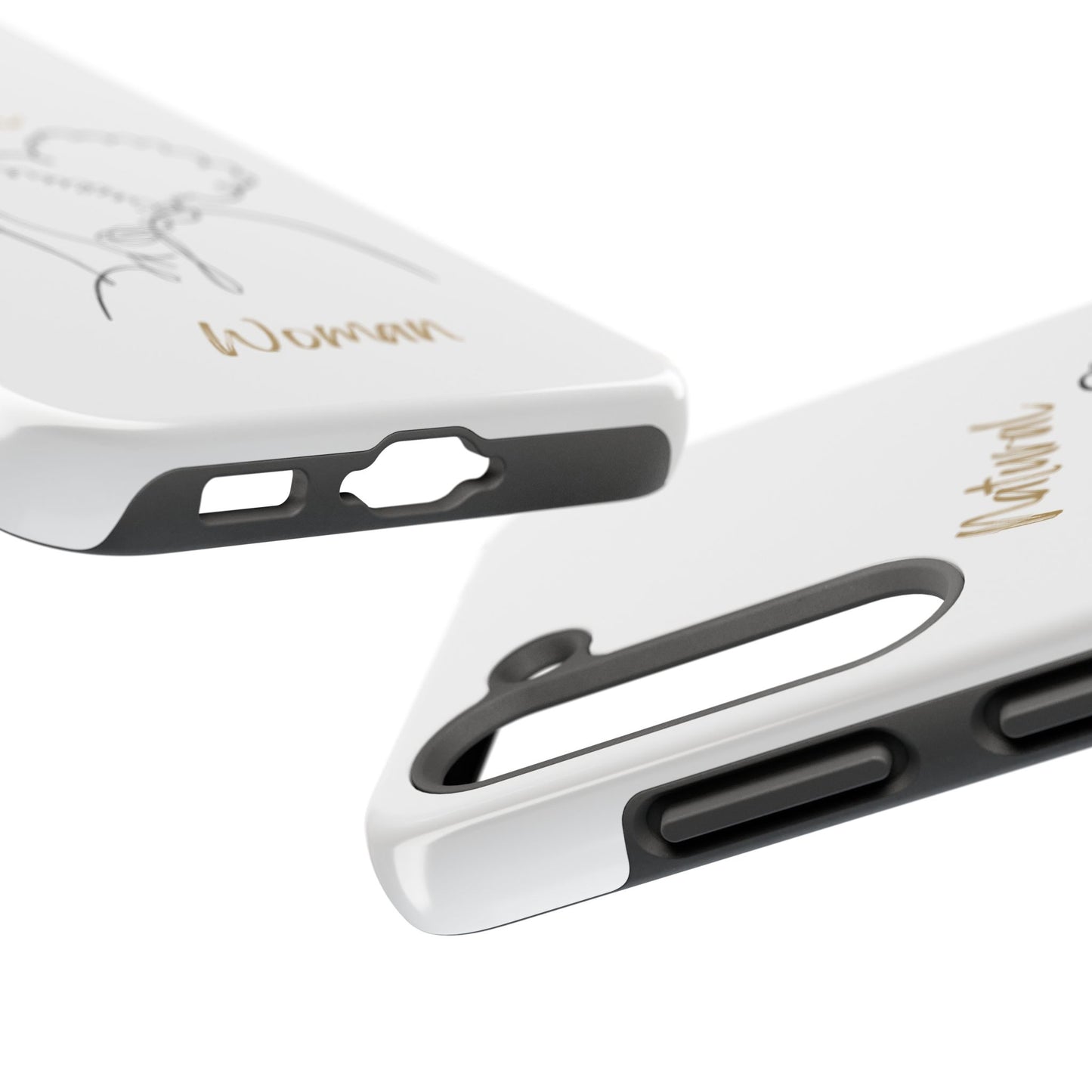 Natural Woman Twin Puffs (BL) Tough Phone Case WHITE