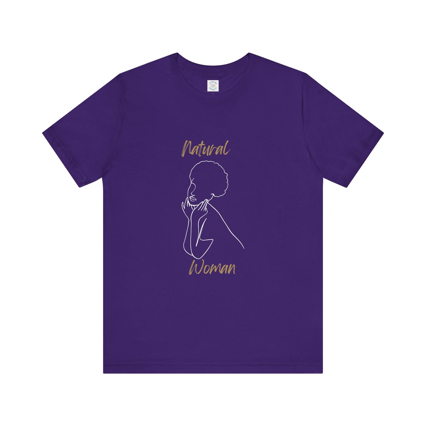 Natural Woman Cute Afro (WL) Short Sleeve T-Shirt