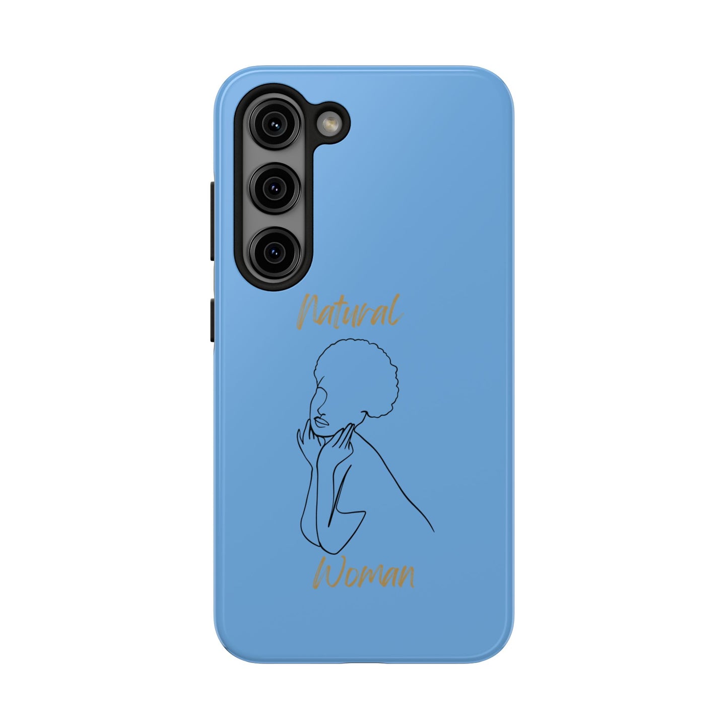 Natural Woman Cute Afro (BL)Tough Phone Cases LIGHT BLUE
