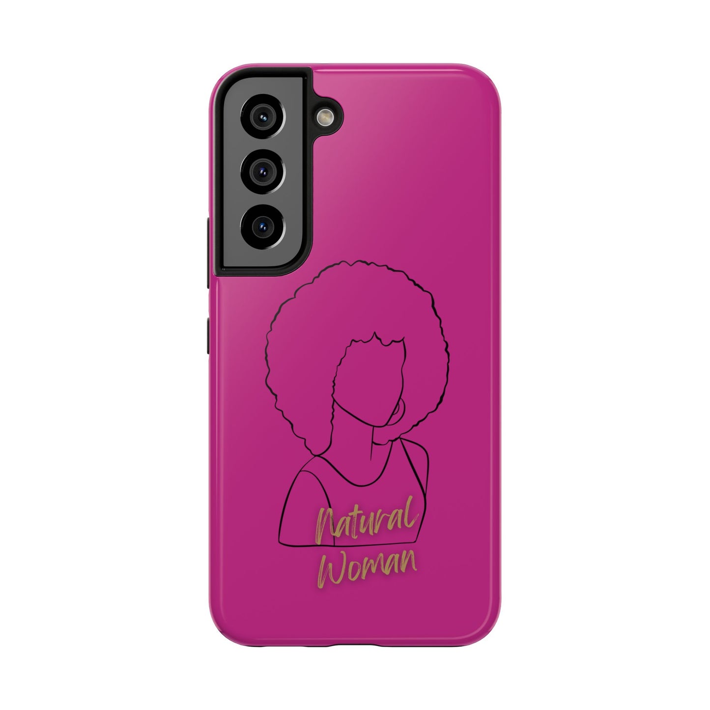 Natural Woman Afro (BL)Tough Phone Cases PINK