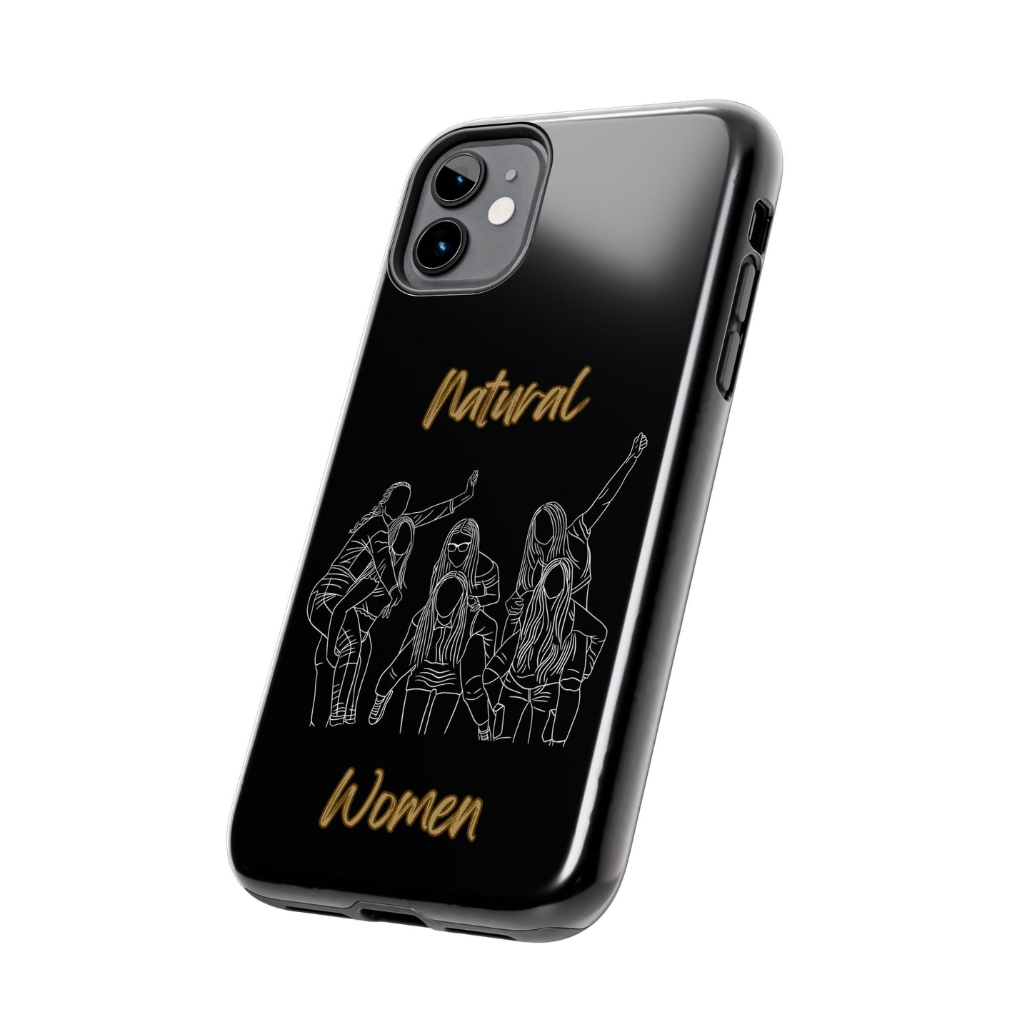 Natural Woman Piggy Back (WL) Tough Phone Cases BLACK