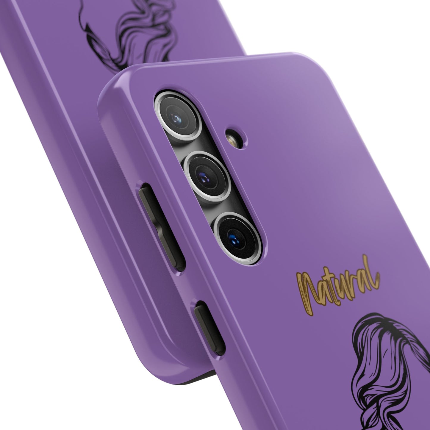 Natural Woman Long Curl (BL)Tough Phone Cases LIGHT PURPLE