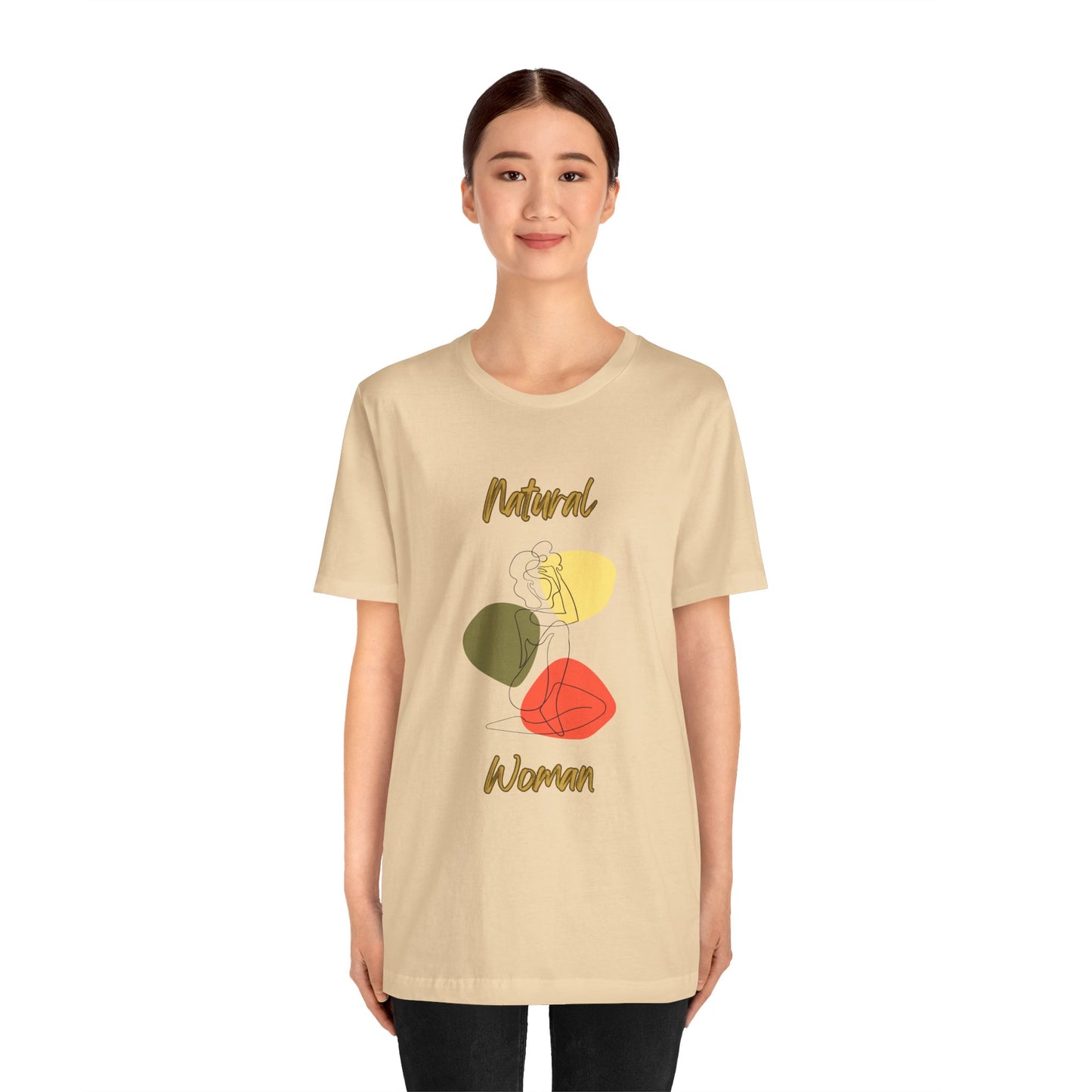 Natural Woman Colorful Pose (BL) Short Sleeve T-Shirt