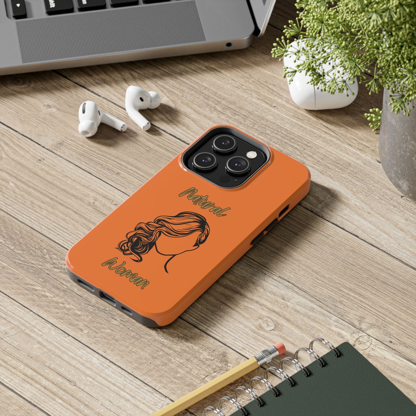 Natural Woman Long Curl (BL)Tough Phone Cases CRUSTA