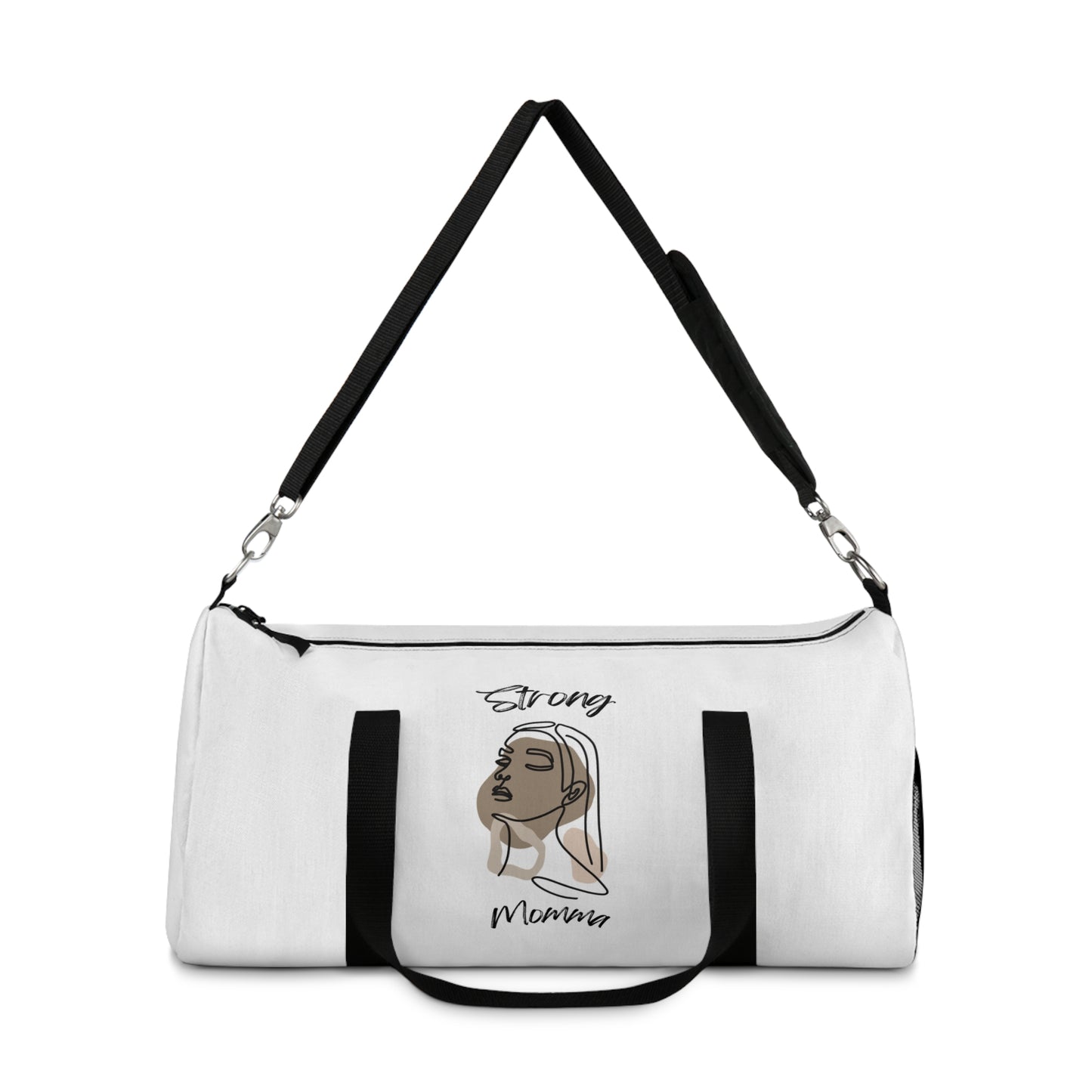 Strong Momma (BL) Duffel Bag WHITE