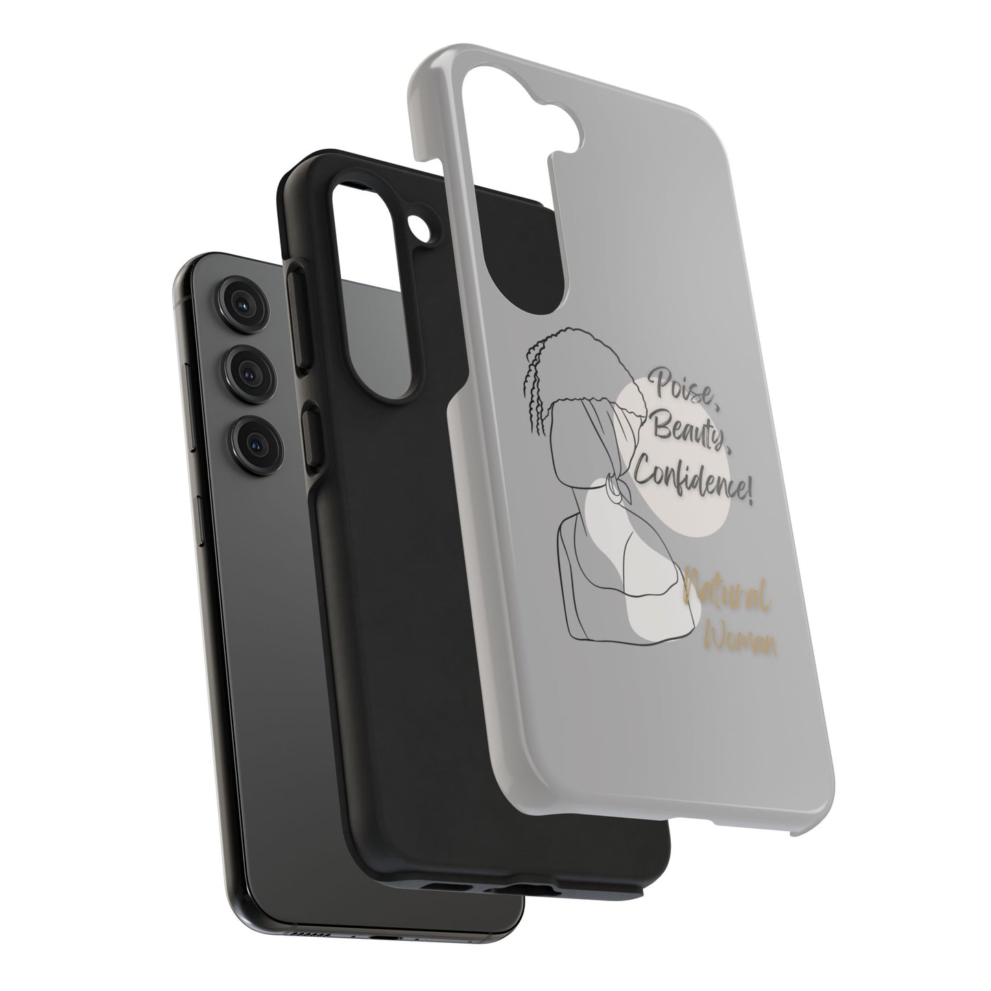 Natural woman Puff (BL)Tough Phone Cases LIGHT GREY