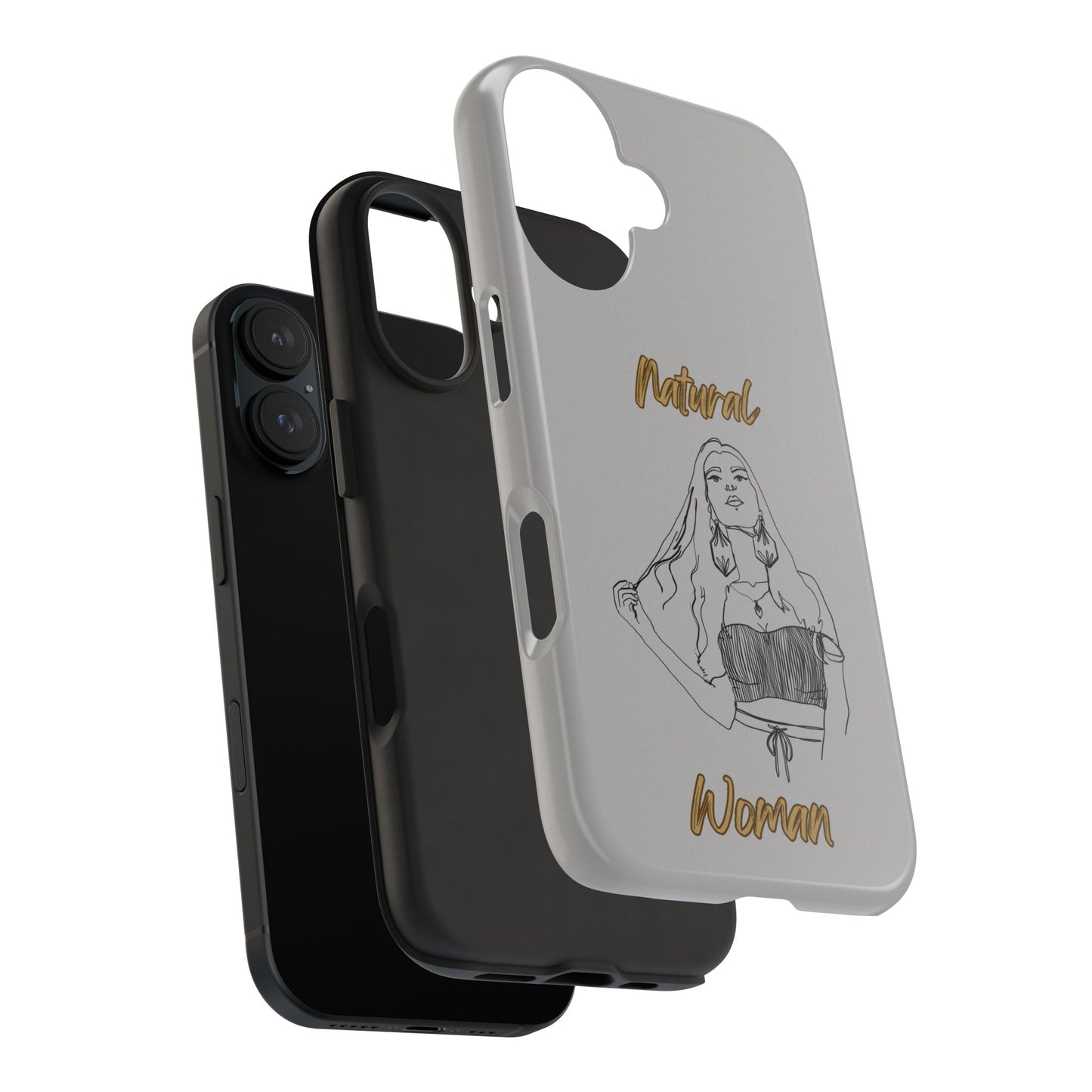 Natural Woman Thinking (BL)Tough Phone Cases LIGHT GREY