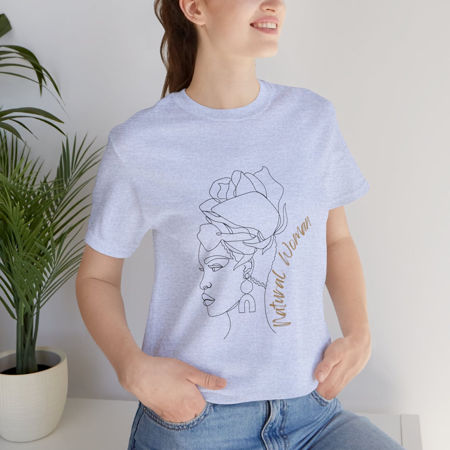 Natural Woman Flower Wrap (BL) Short Sleeve T-Shirt