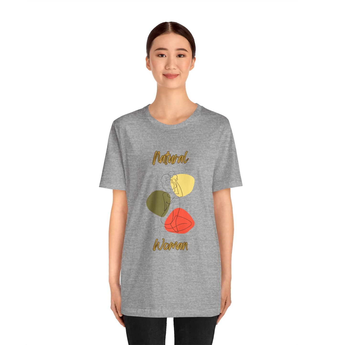 Natural Woman Colorful Pose (BL) Short Sleeve T-Shirt