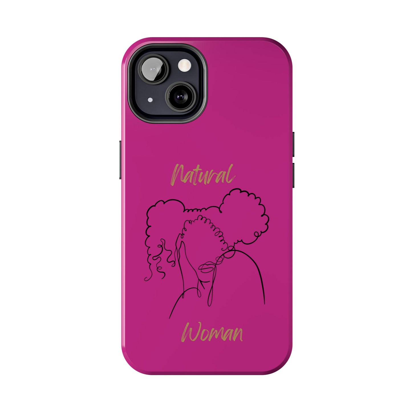 Natural Woman Twin Puffs (BL)Tough Phone Cases PINK