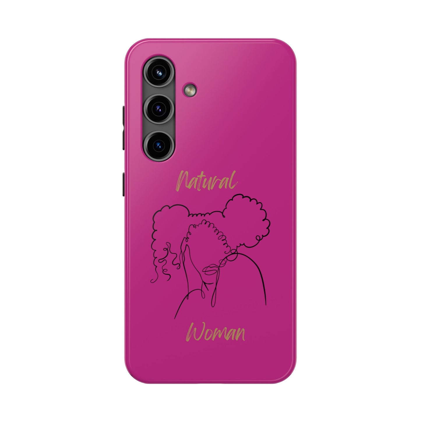 Natural Woman Twin Puffs (BL)Tough Phone Cases PINK