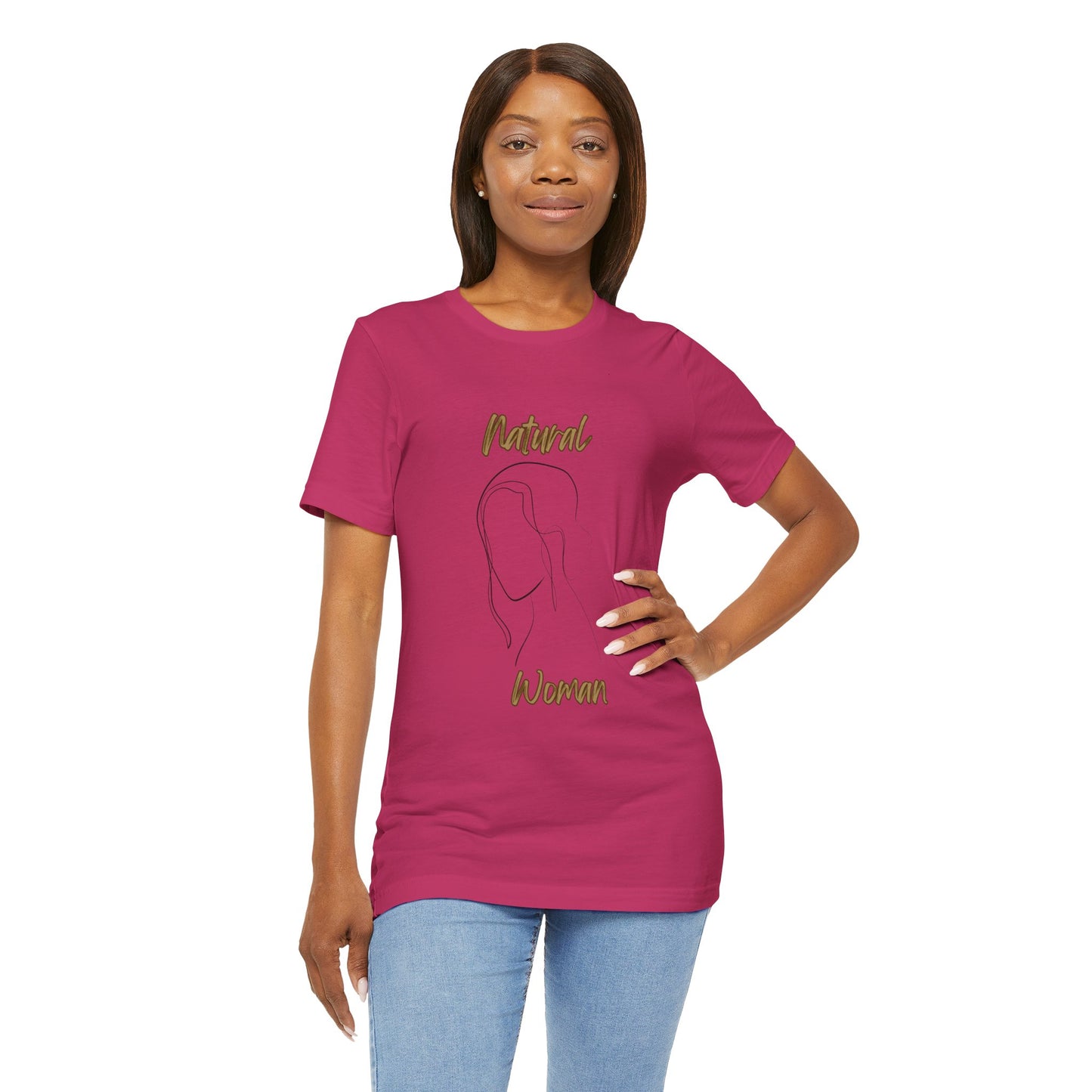 Natural Woman Hanging hair (BL) Short Sleeve T-Shirt
