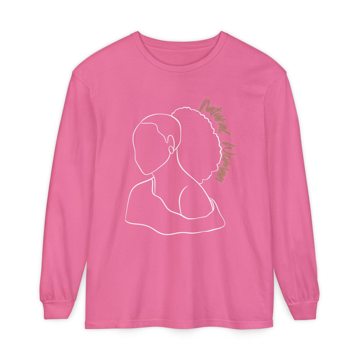 Natural Woman Behind Head Puff (WL) Long Sleeve T-Shirt
