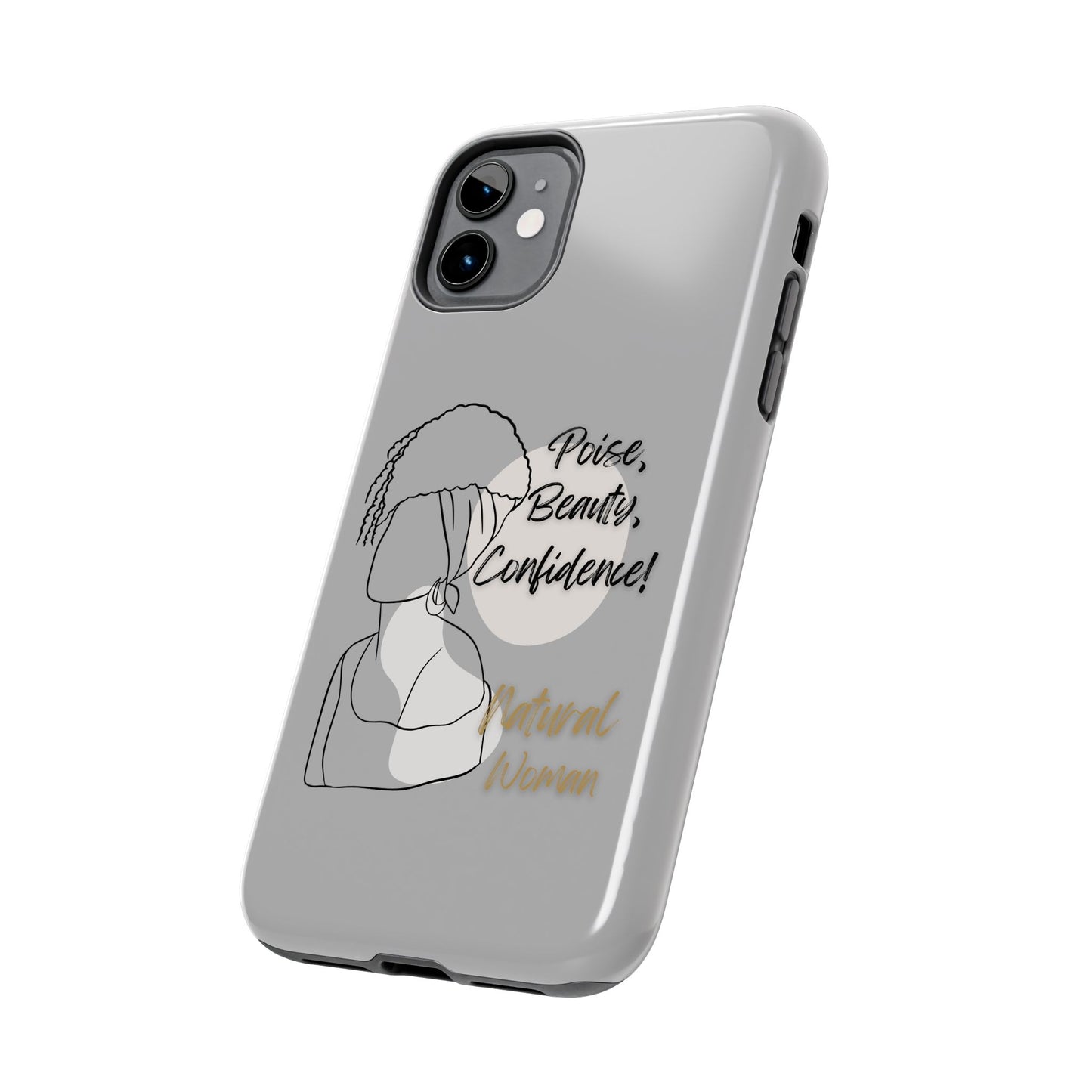 Natural woman Puff (BL)Tough Phone Cases LIGHT GREY