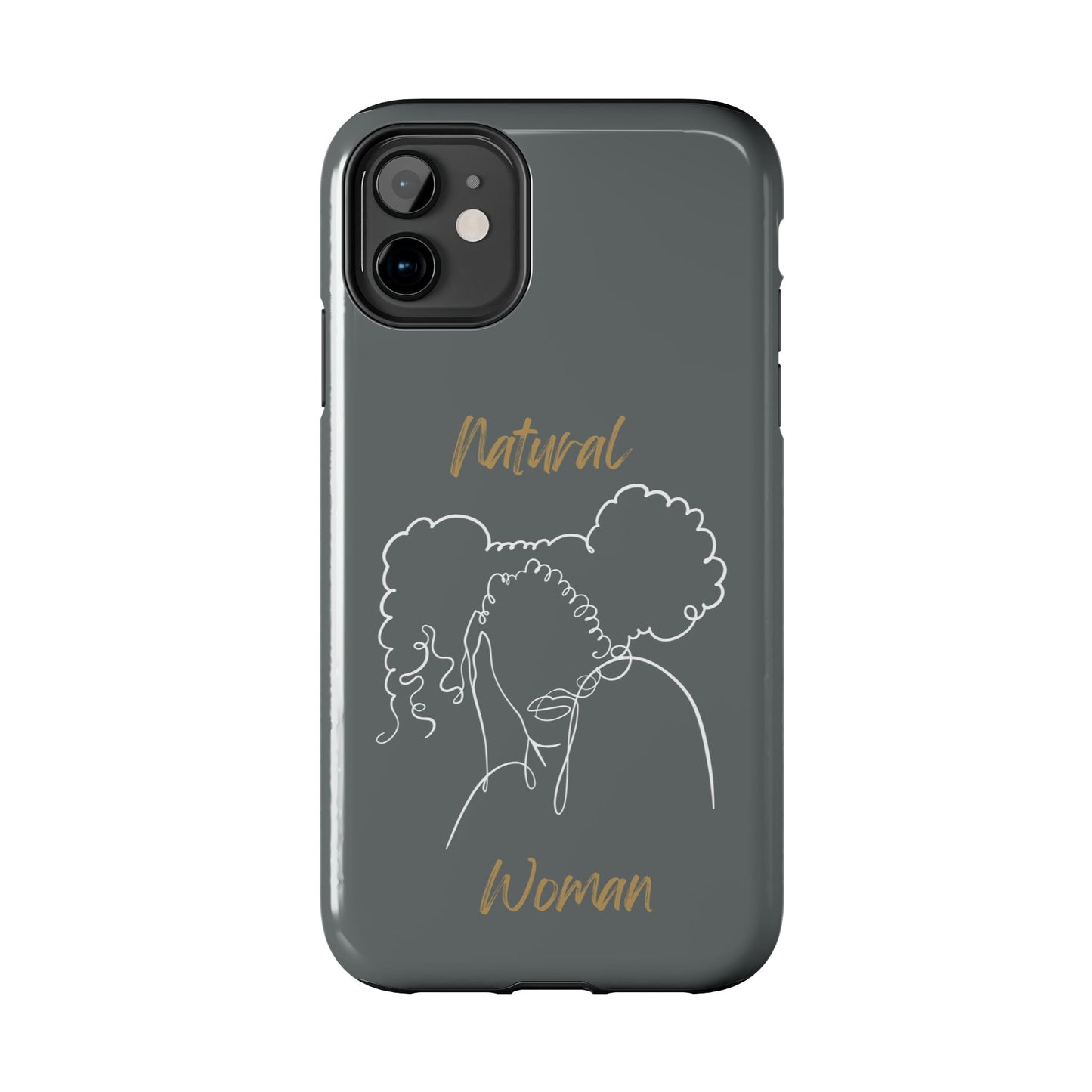 Natural Woman Twin Puffs (WL)Tough Phone Cases DARK GREY