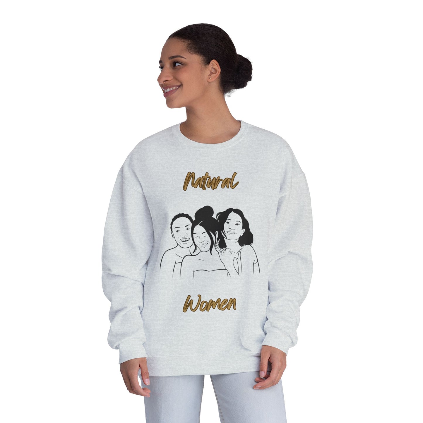 Natural Woman Laughing Friends (BL) Crewneck Sweatshirt