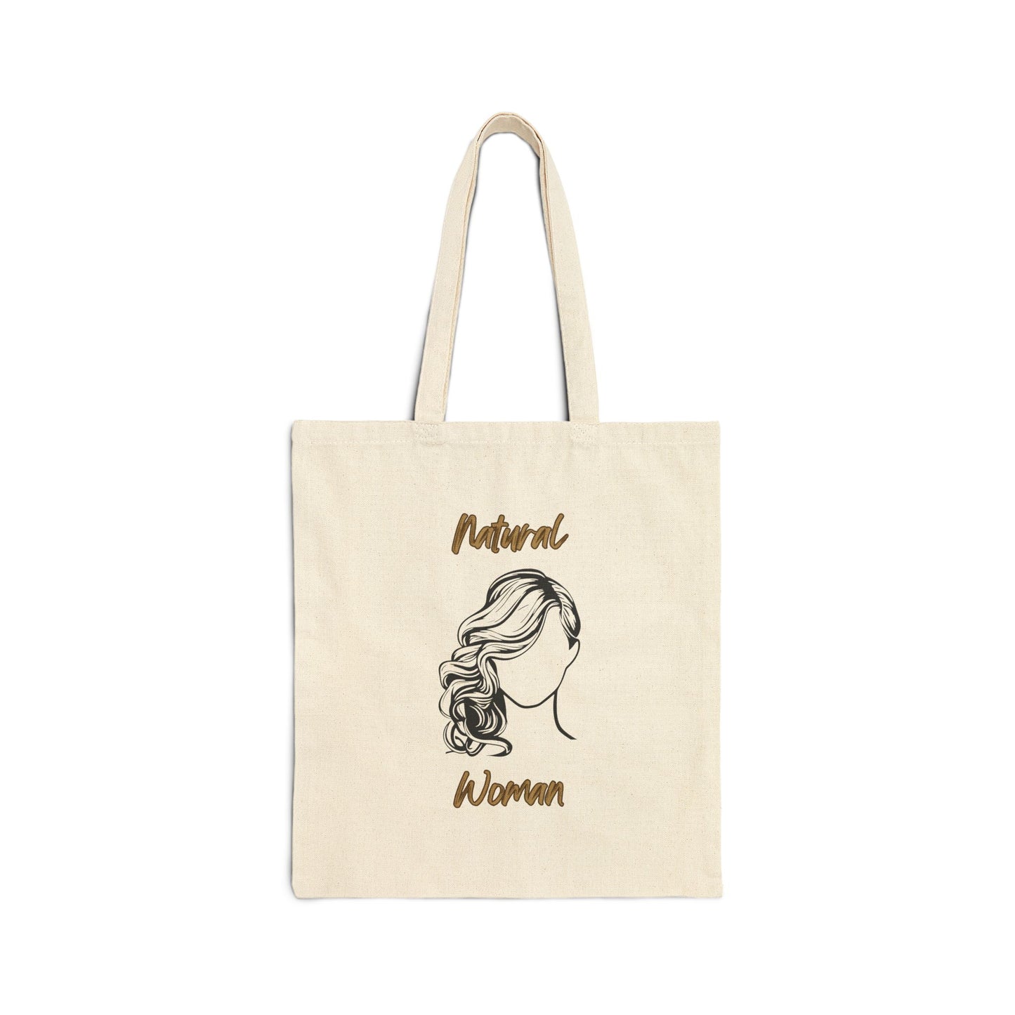 Natural Woman Long Curl (BL) Canvas Tote Bag