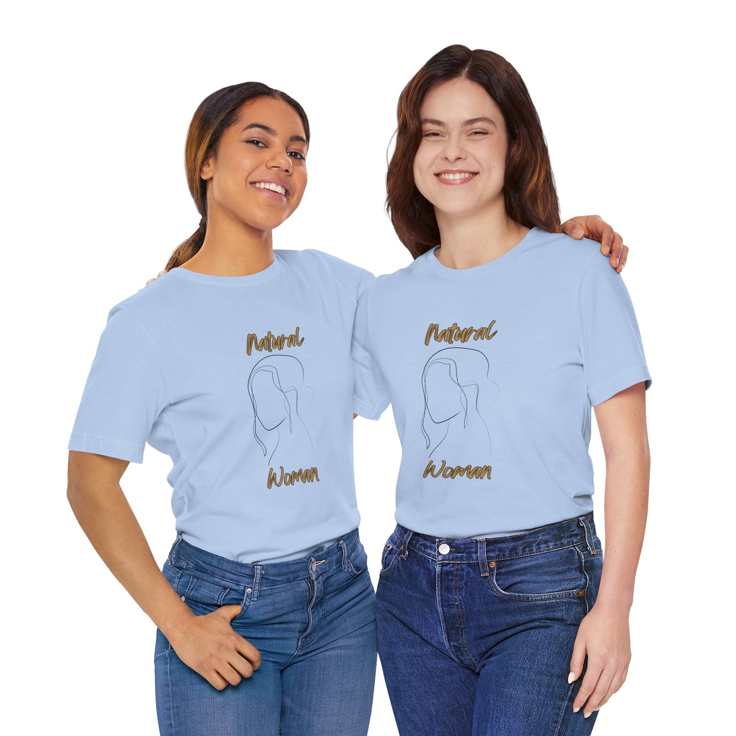 Natural Woman Hanging hair (BL) Short Sleeve T-Shirt