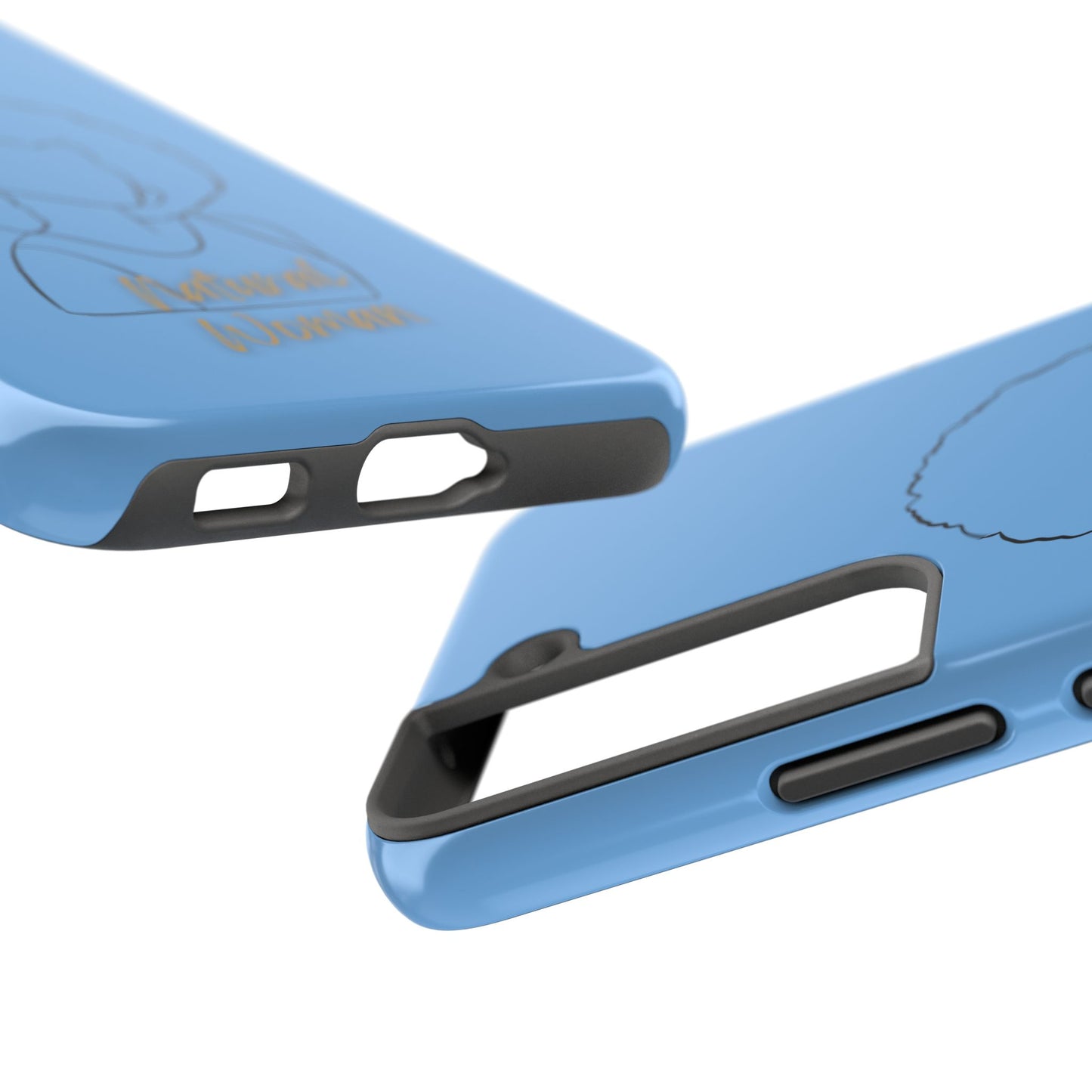Natural Woman Afro (BL)Tough Phone Cases LIGHT BLUE