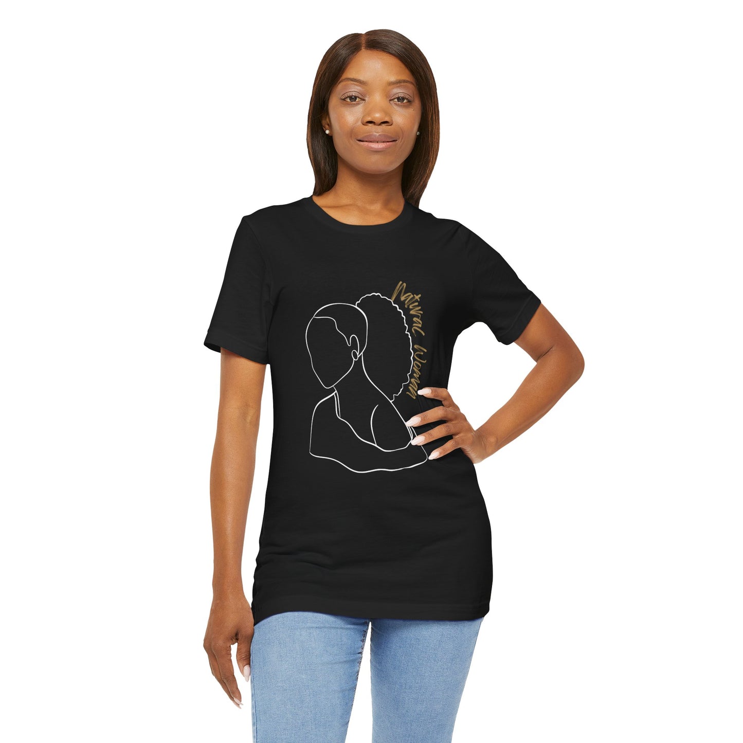Natural Woman Behind Head Puff (WL) Short Sleeve T-Shirt