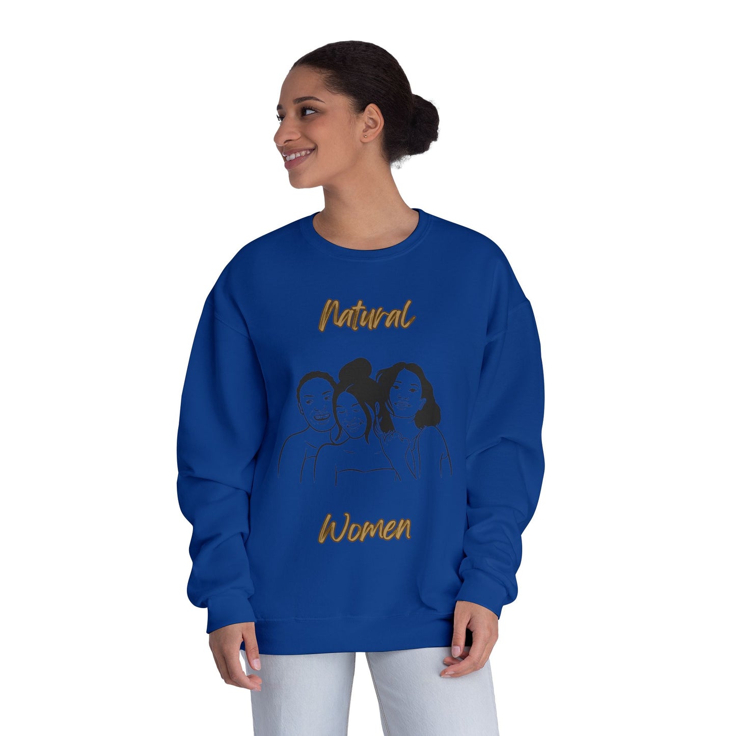 Natural Woman Laughing Friends (BL) Crewneck Sweatshirt