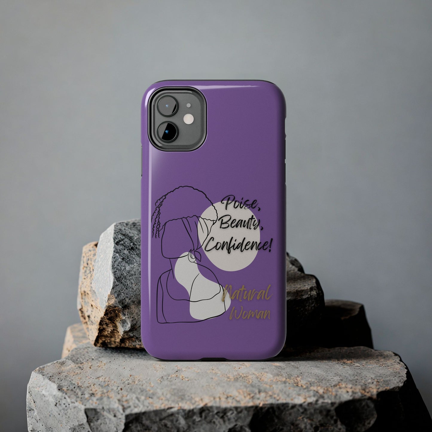 Natural Woman Puff (BL)Tough Phone Cases LIGHT PURPLE