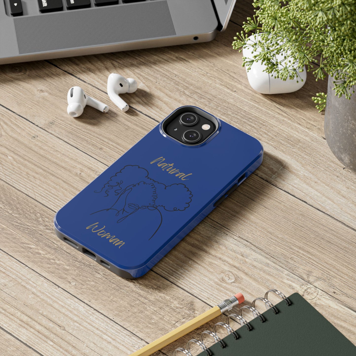Natural Woman Twin Puffs (BL)Tough Phone Cases DARK BLUE