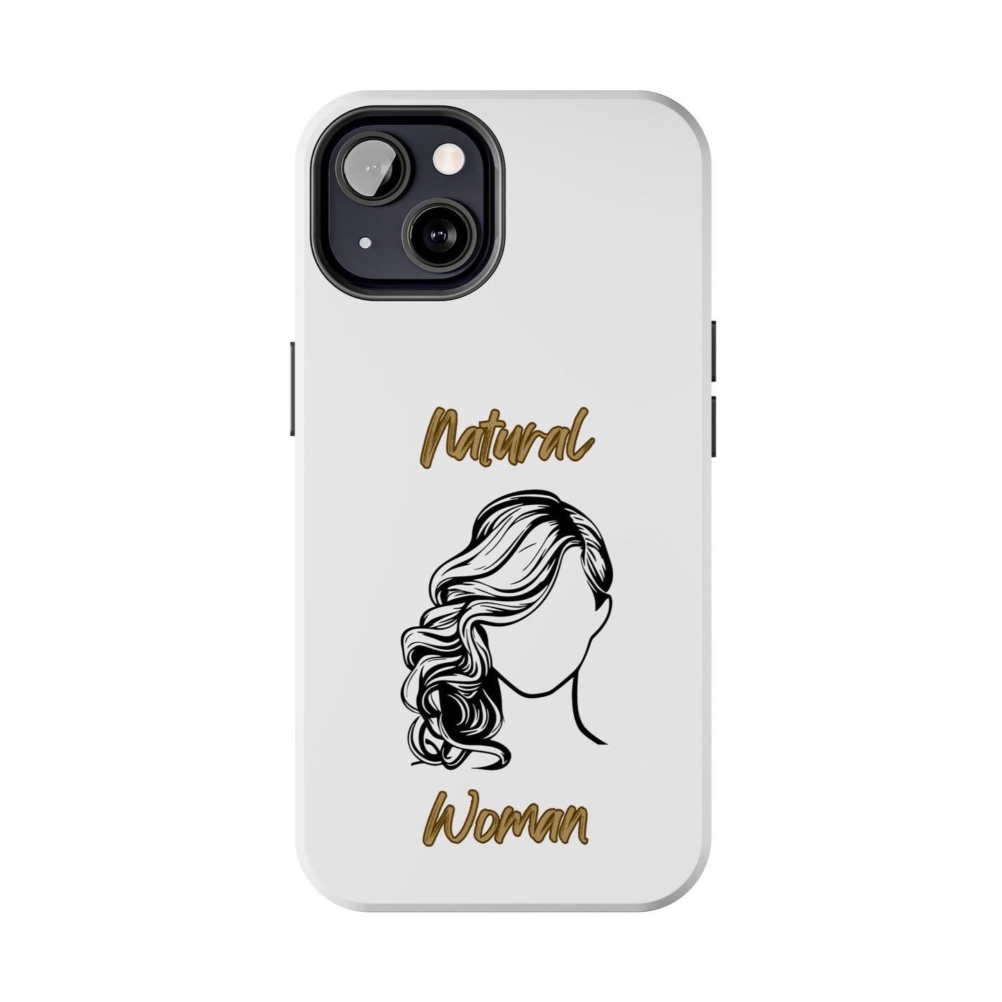 Natural Woman Long Curl (BL)Tough Phone Cases WHITE