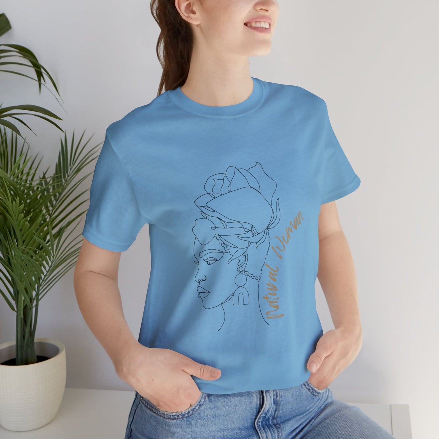 Natural Woman Flower Wrap (BL) Short Sleeve T-Shirt