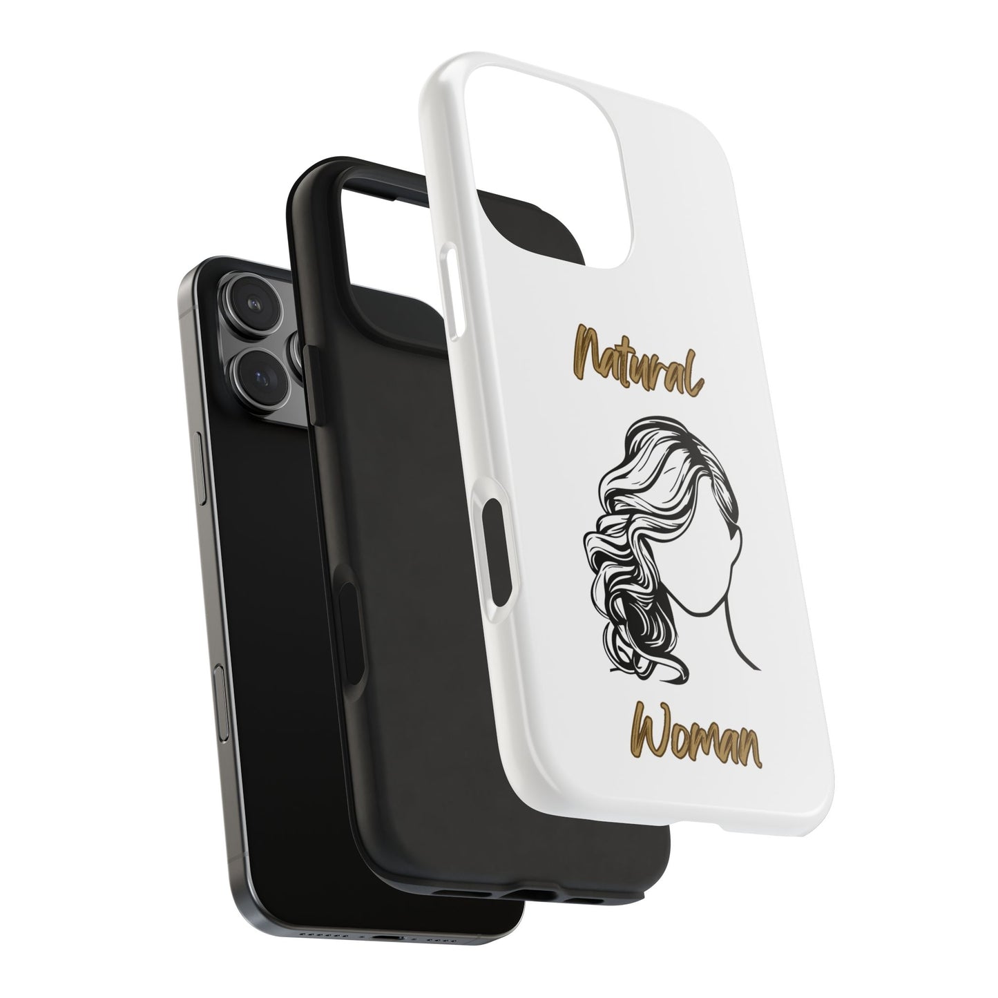 Natural Woman Long Curl (BL)Tough Phone Cases WHITE