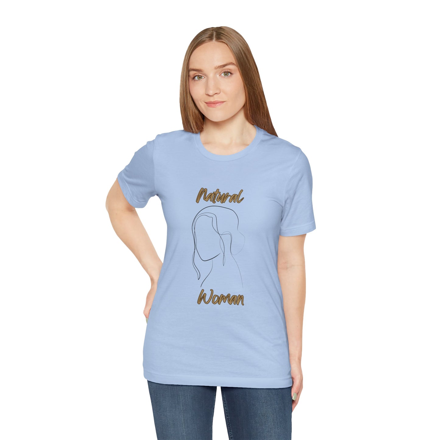 Natural Woman Hanging hair (BL) Short Sleeve T-Shirt