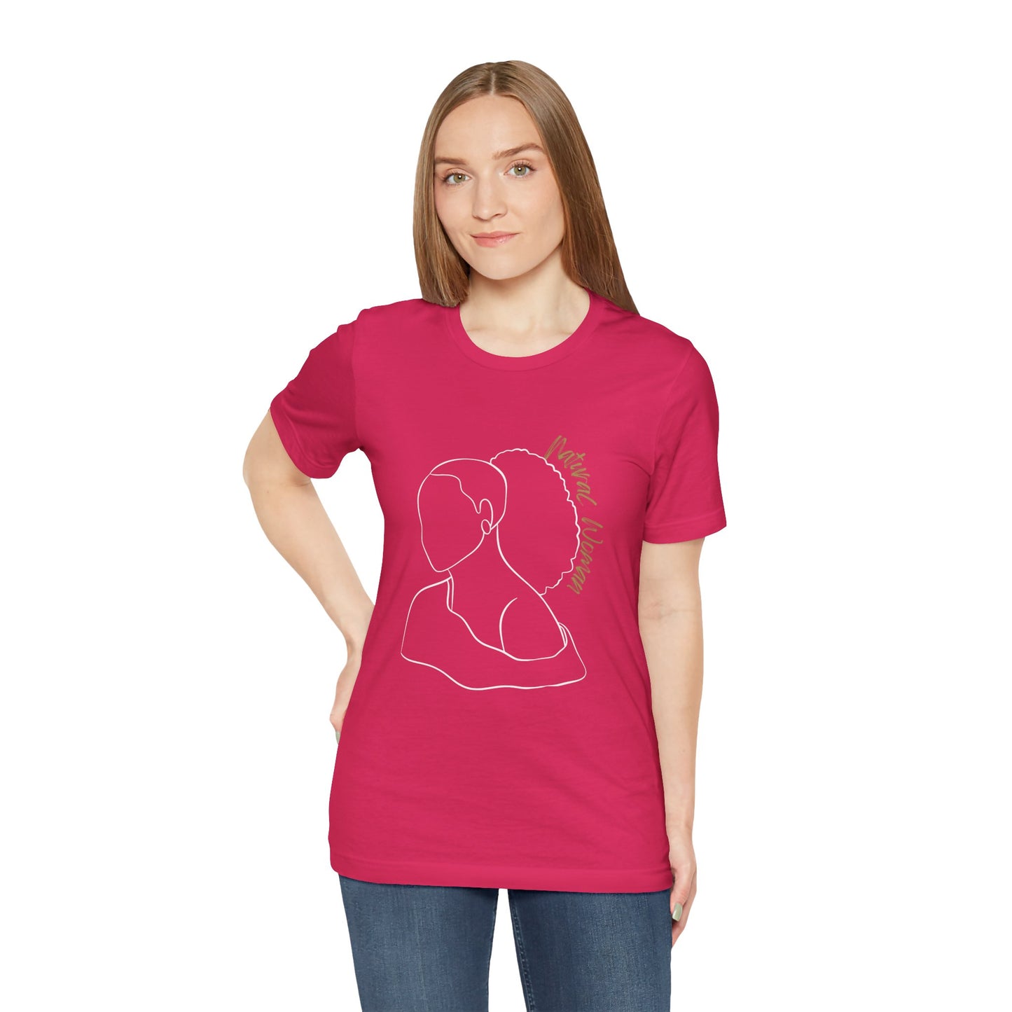Natural Woman Behind Head Puff (WL) Short Sleeve T-Shirt
