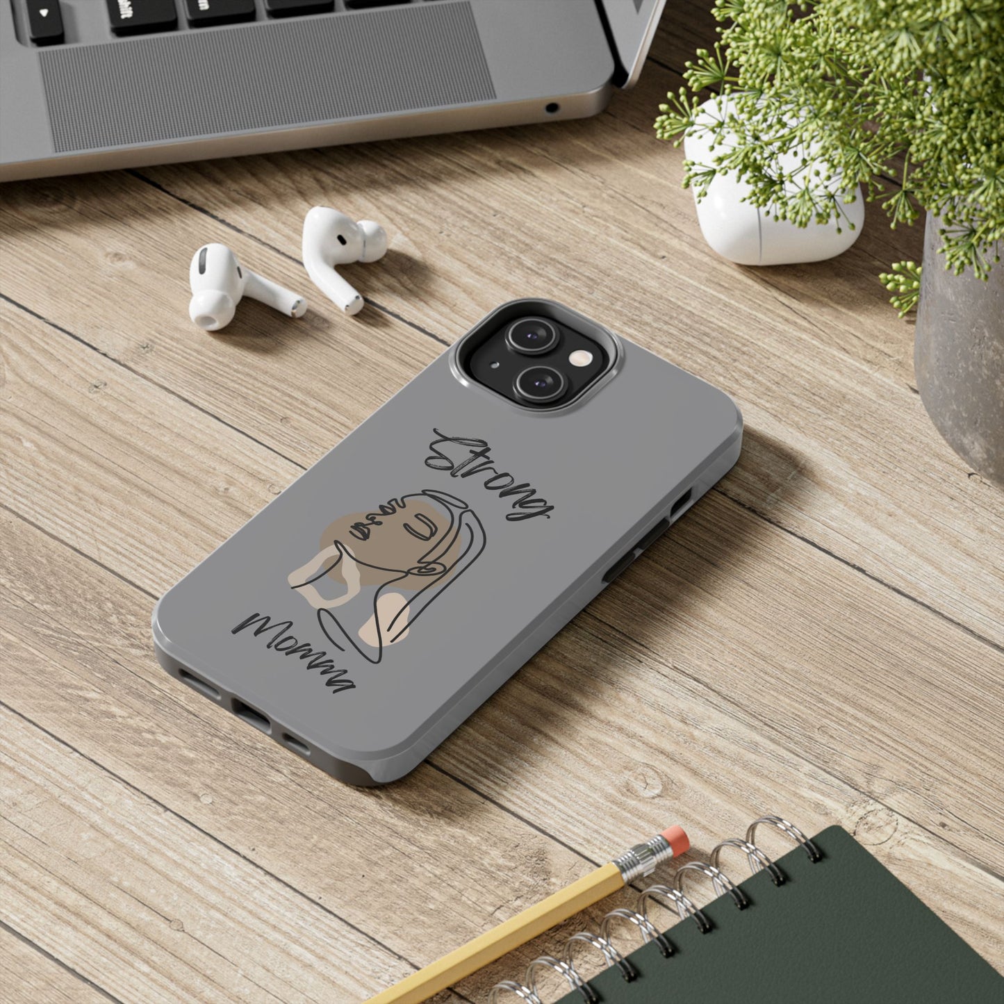 STRONG MOMMA Samsung Galaxy Tough Phone Cases (BL) Grey