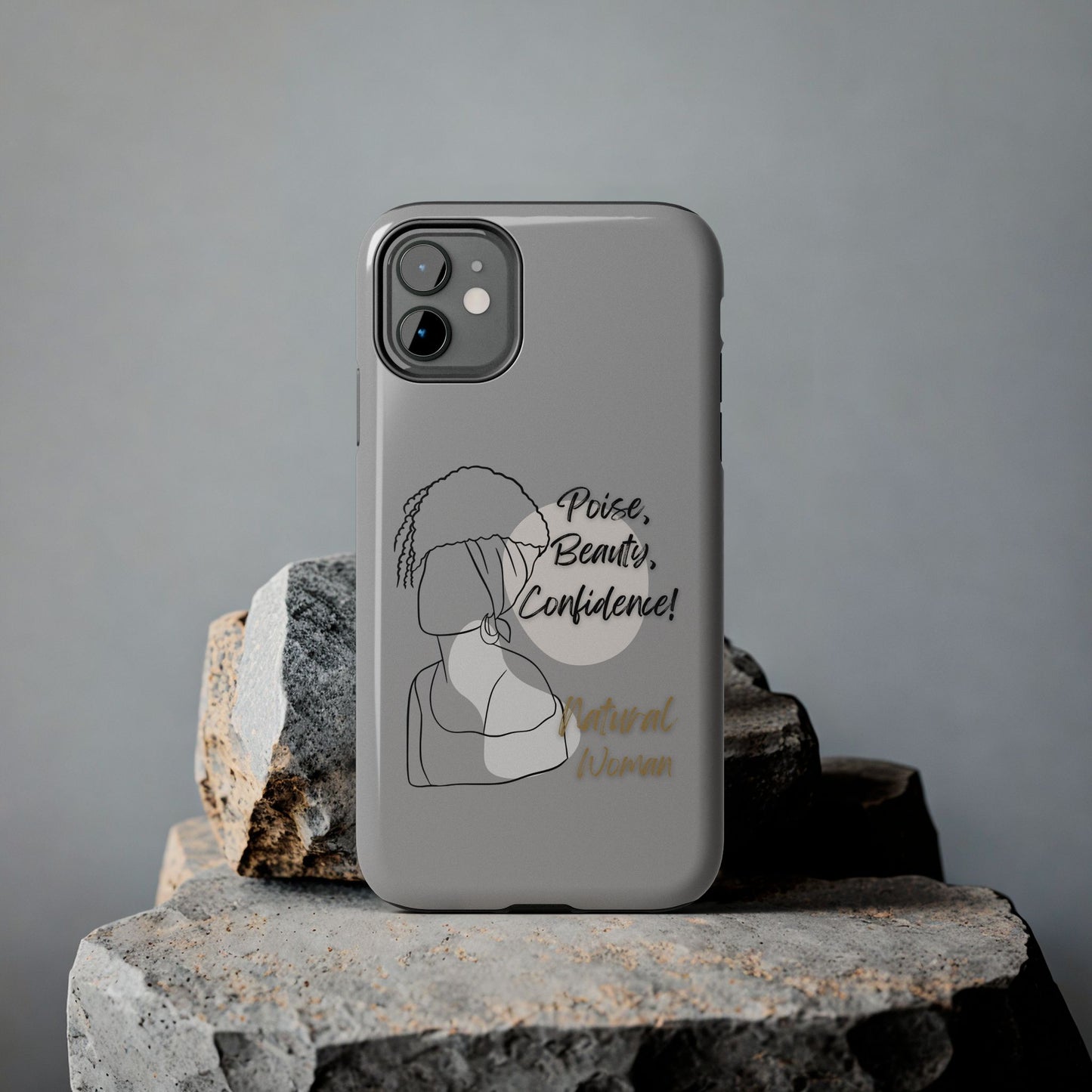 Natural woman Puff (BL)Tough Phone Cases LIGHT GREY