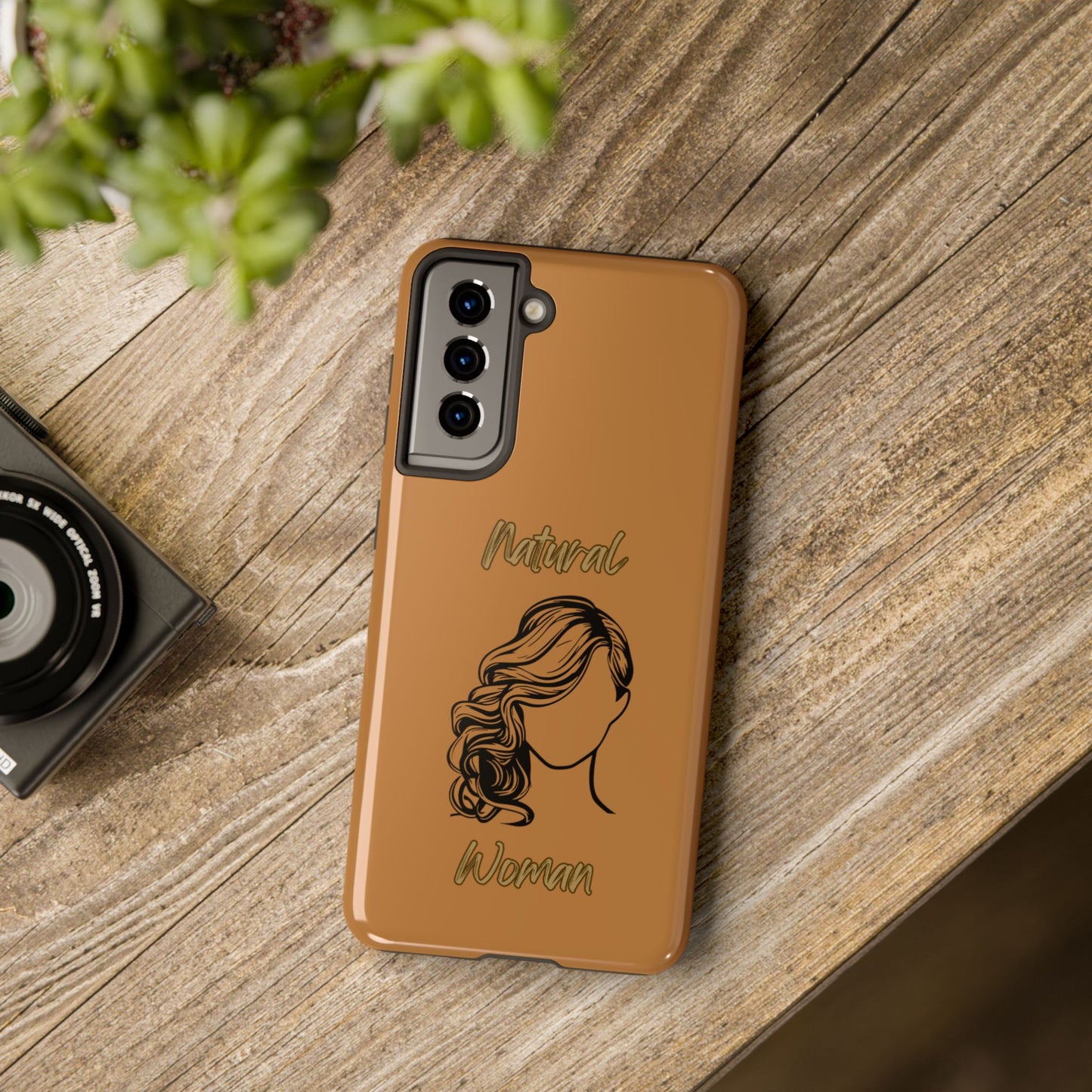 Natural Woman Long Curl (BL)Tough Phone Cases LIGHT BROWN