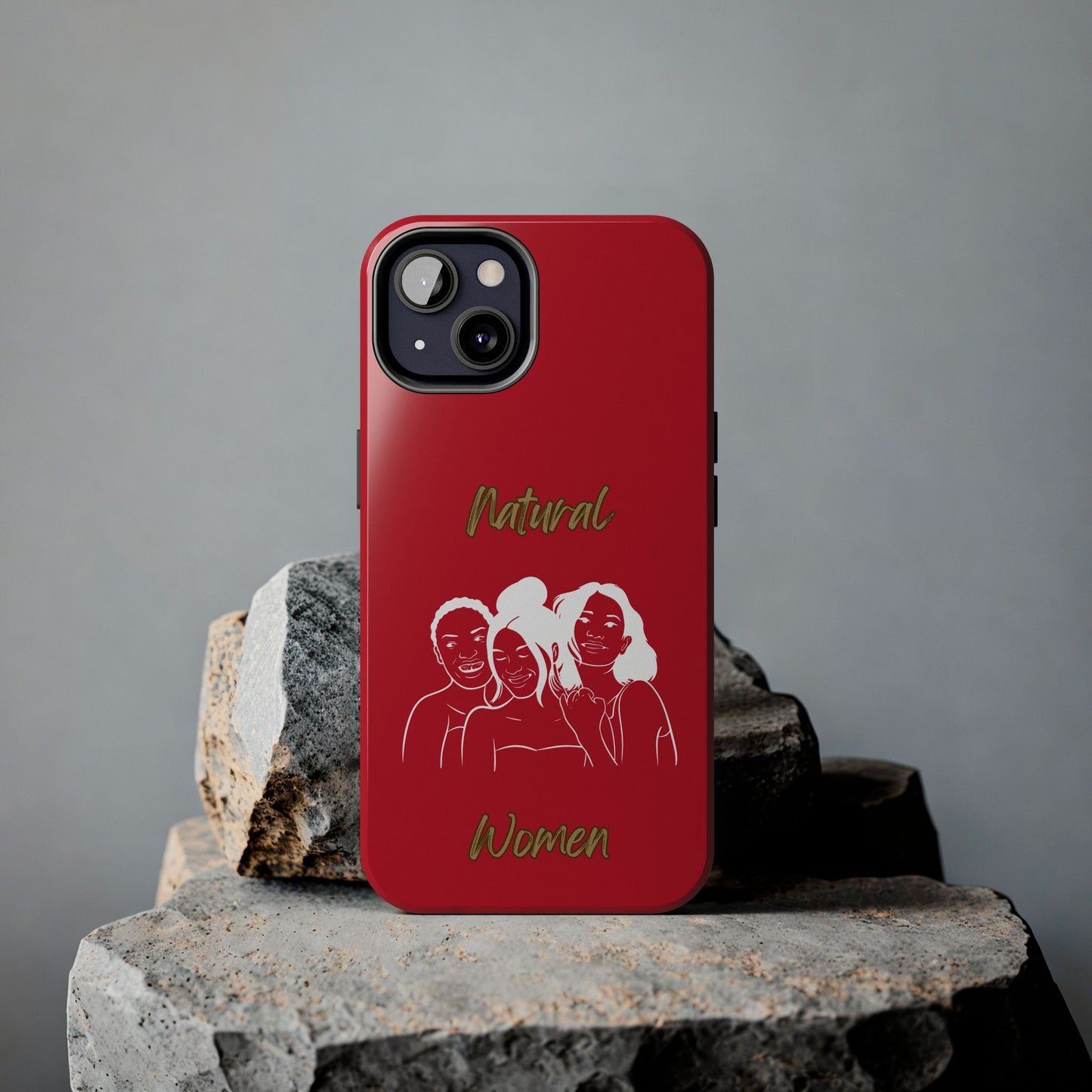 Natural Women Laughing Friends (WL)Tough Phone Cases DARK RED