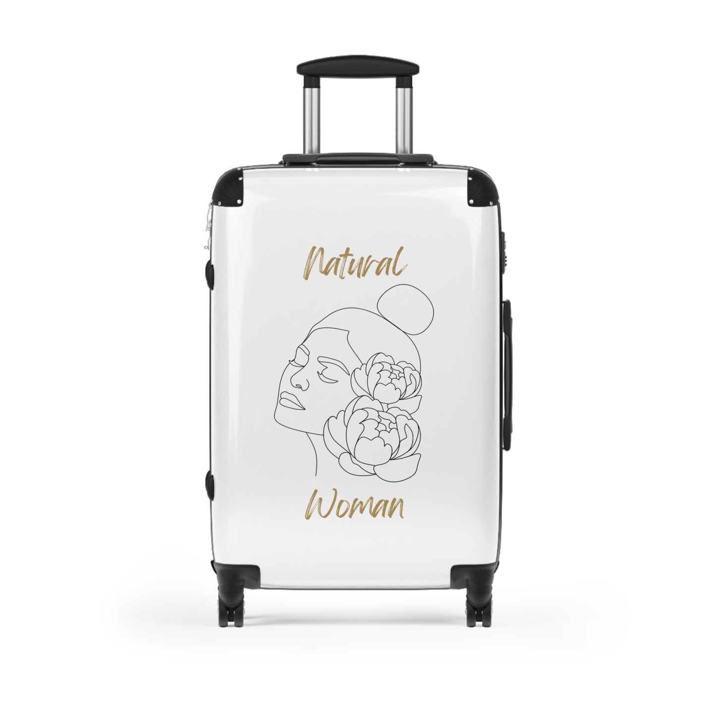 Natural Woman Bun Flower (BL) Suitcase WHITE
