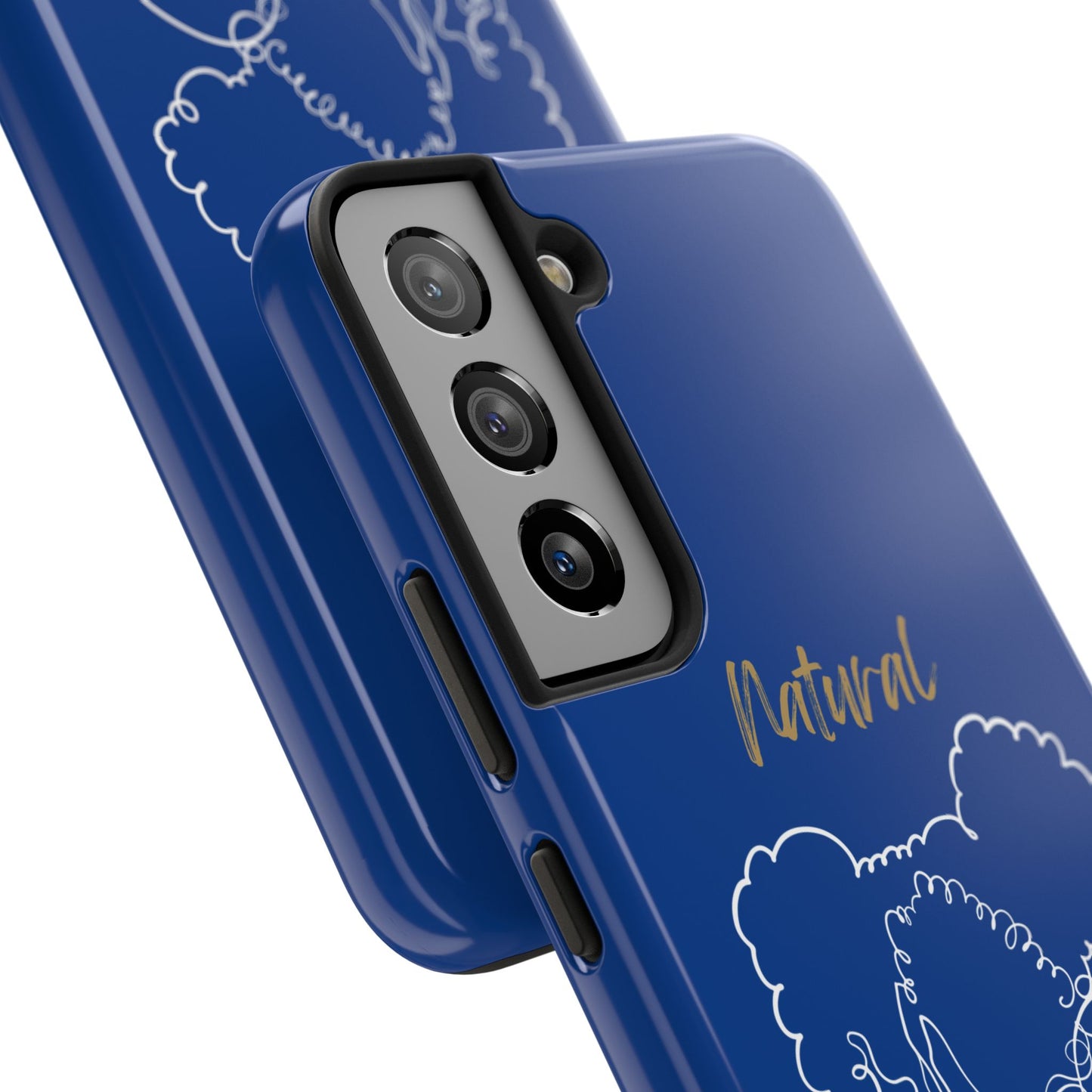 Natural Woman Twin Puffs (WL)Tough Phone Cases DARK BLUE