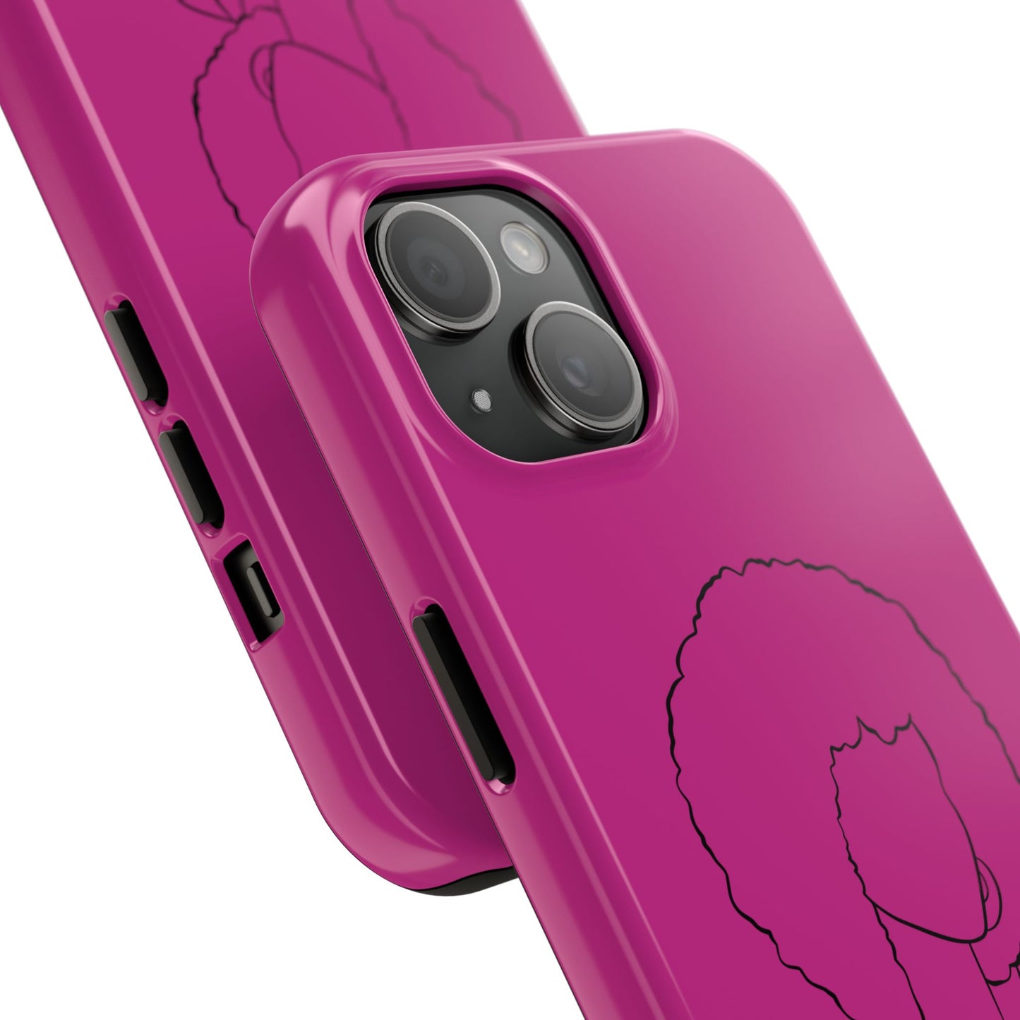 Natural Woman Afro (BL)Tough Phone Cases PINK