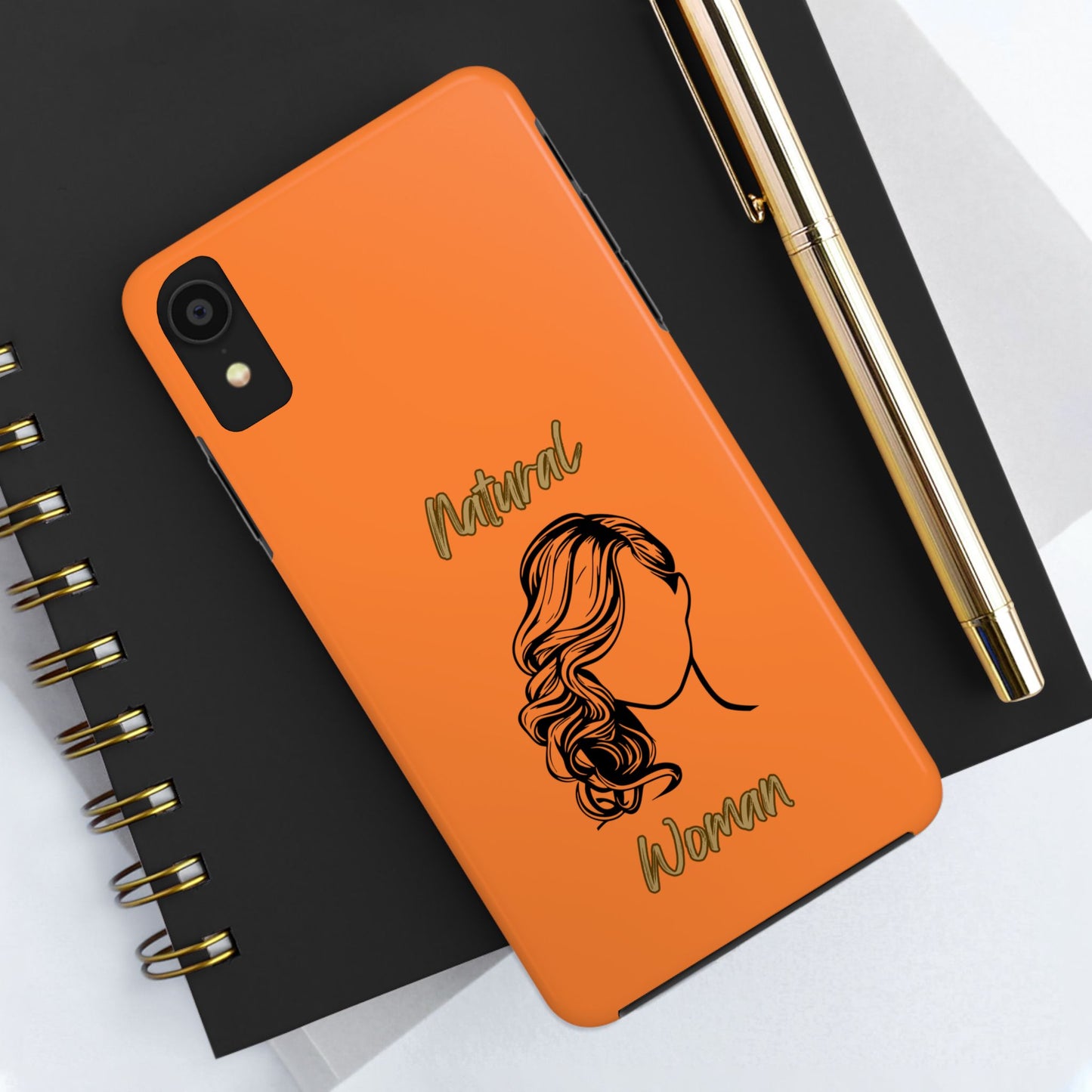 Natural Woman Long Curl (BL)Tough Phone Cases CRUSTA