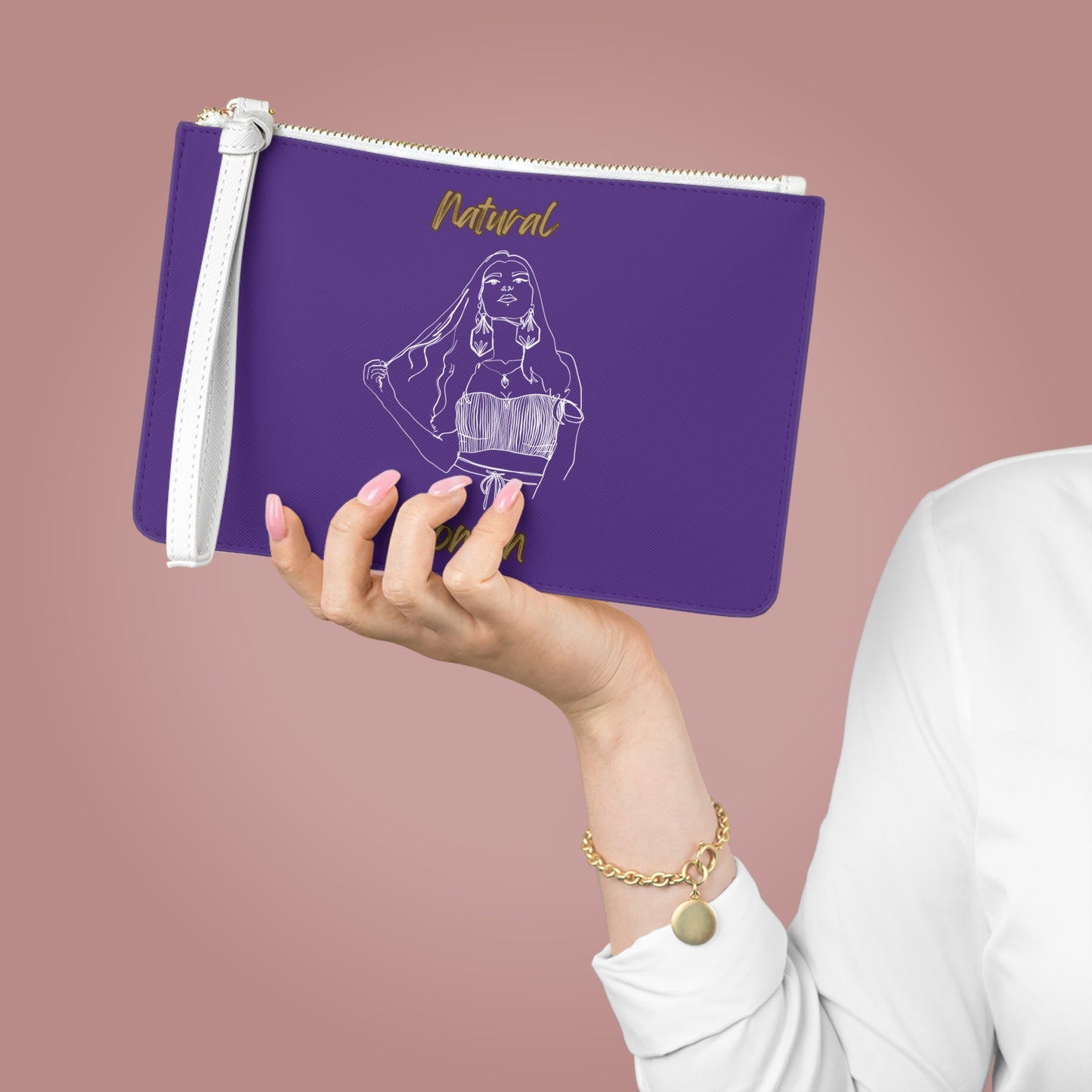 Natural Woman Thinking (WL) Clutch Bag PURPLE