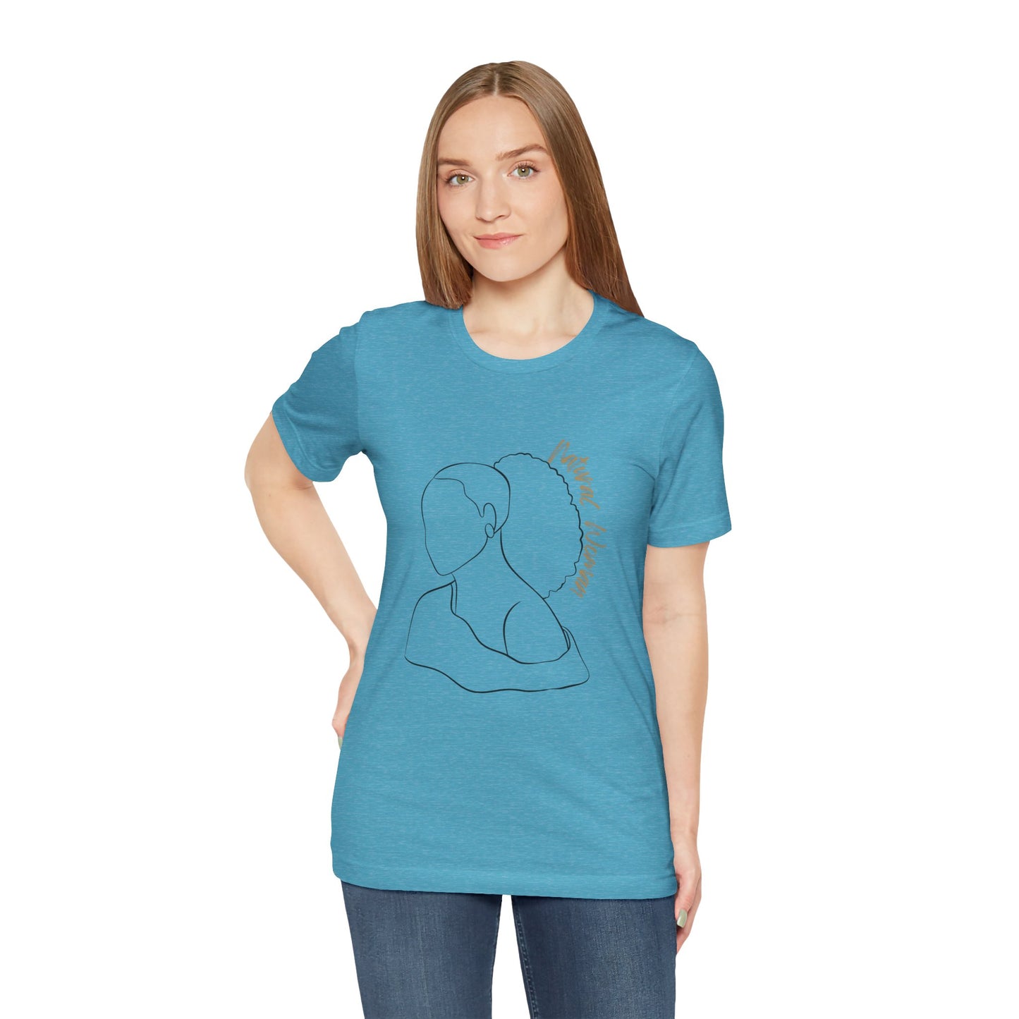 Natural Woman Behind Head Puff (BL) Short Sleeve T-Shirt