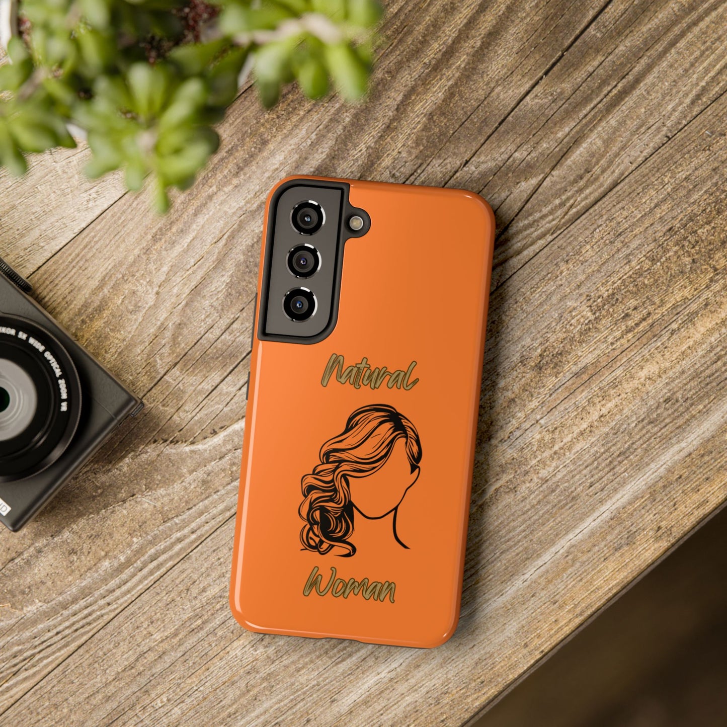 Natural Woman Long Curl (BL)Tough Phone Cases CRUSTA