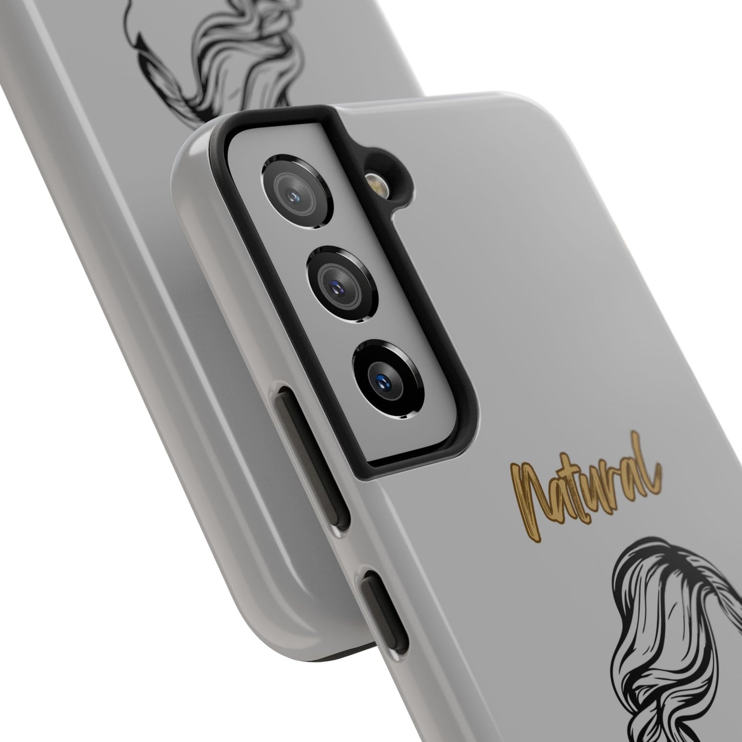Natural Woman Long Curl (BL)Tough Phone Cases LIGHT GREY