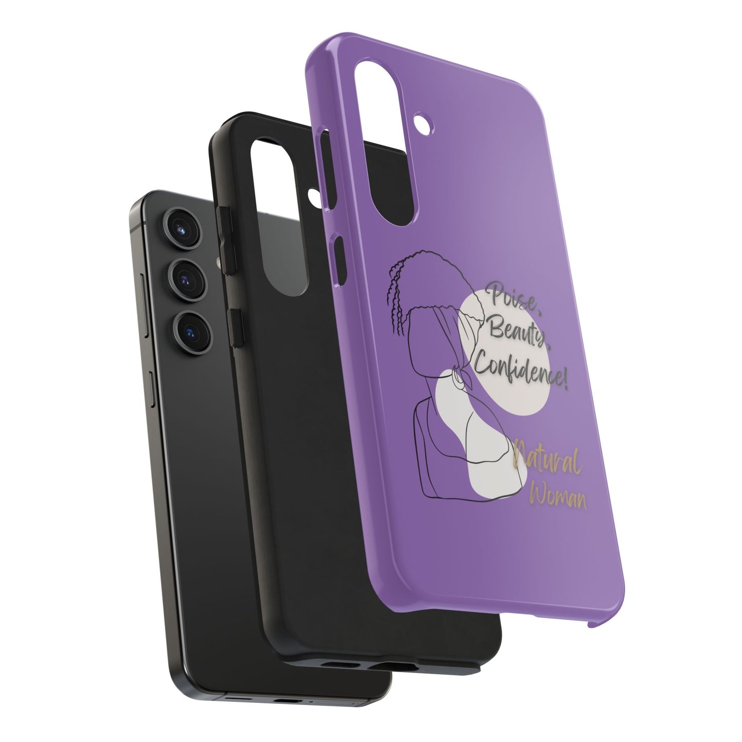 Natural Woman Puff (BL)Tough Phone Cases LIGHT PURPLE
