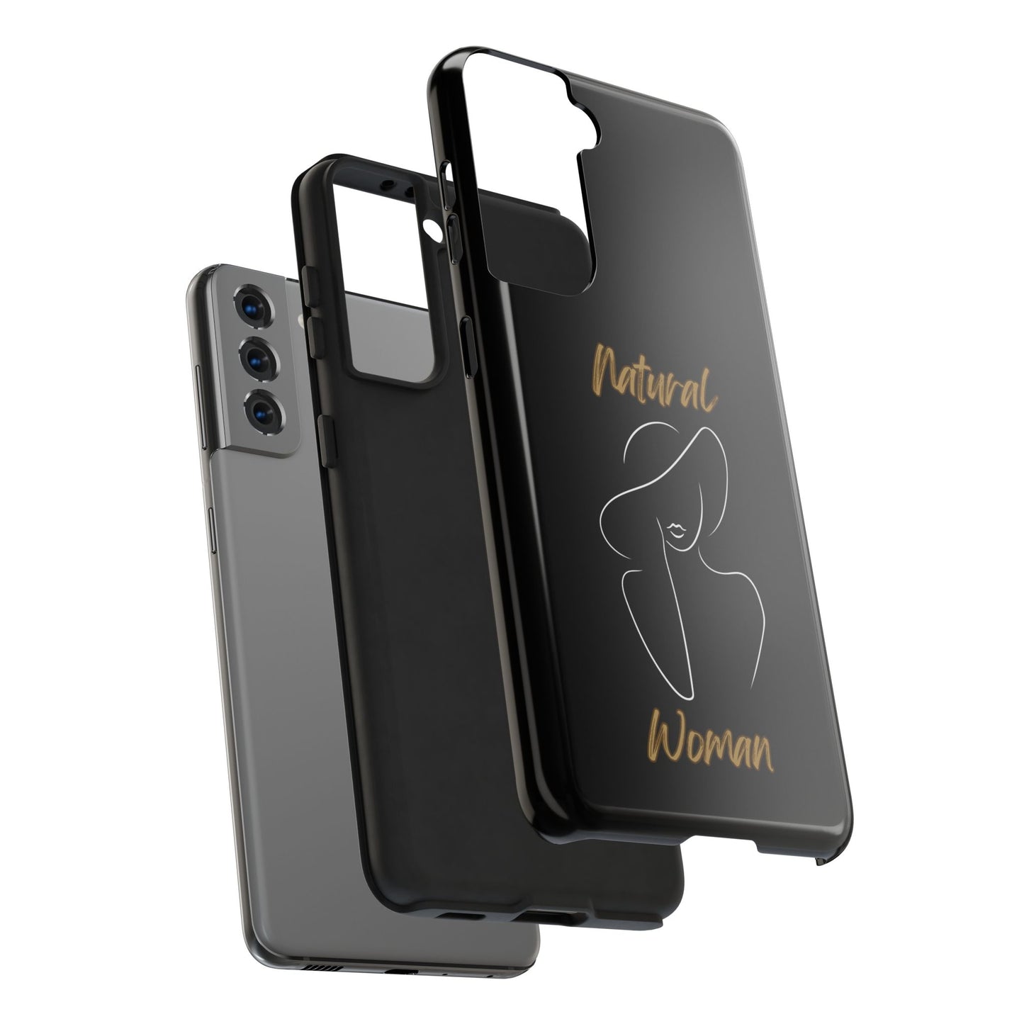 Natural Woman Sun Hat (WL) Tough Phone Cases BLACK